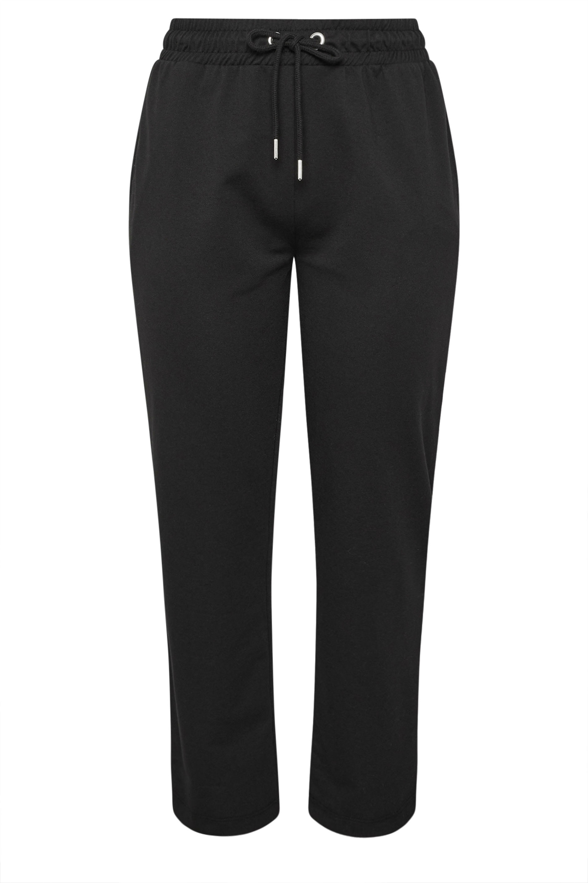 YOURS Plus Size Black Straight Leg Joggers | Yours Clothing 5
