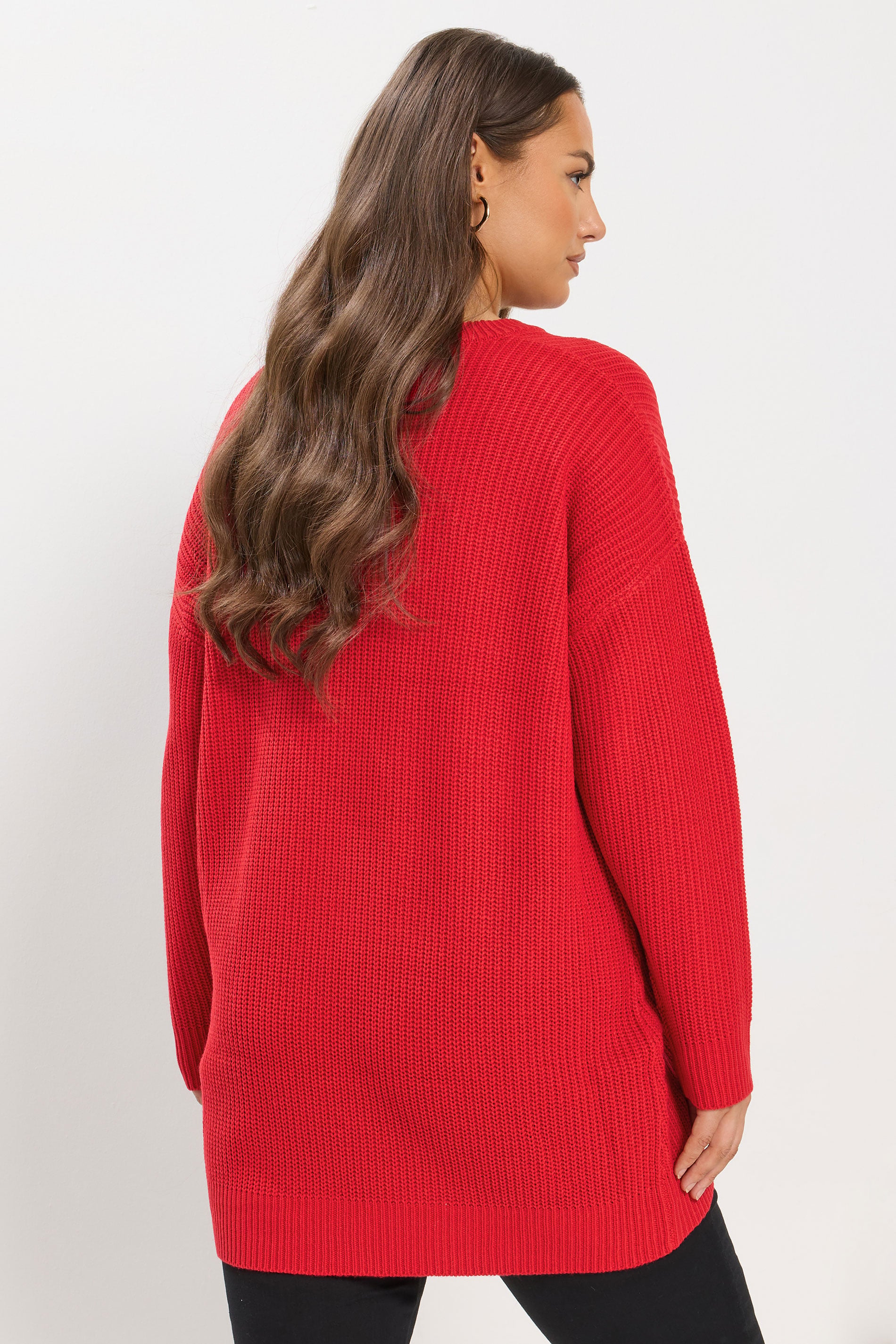 YOURS Plus Size Red Essential Knitted Jumper | Yours Clothing 5