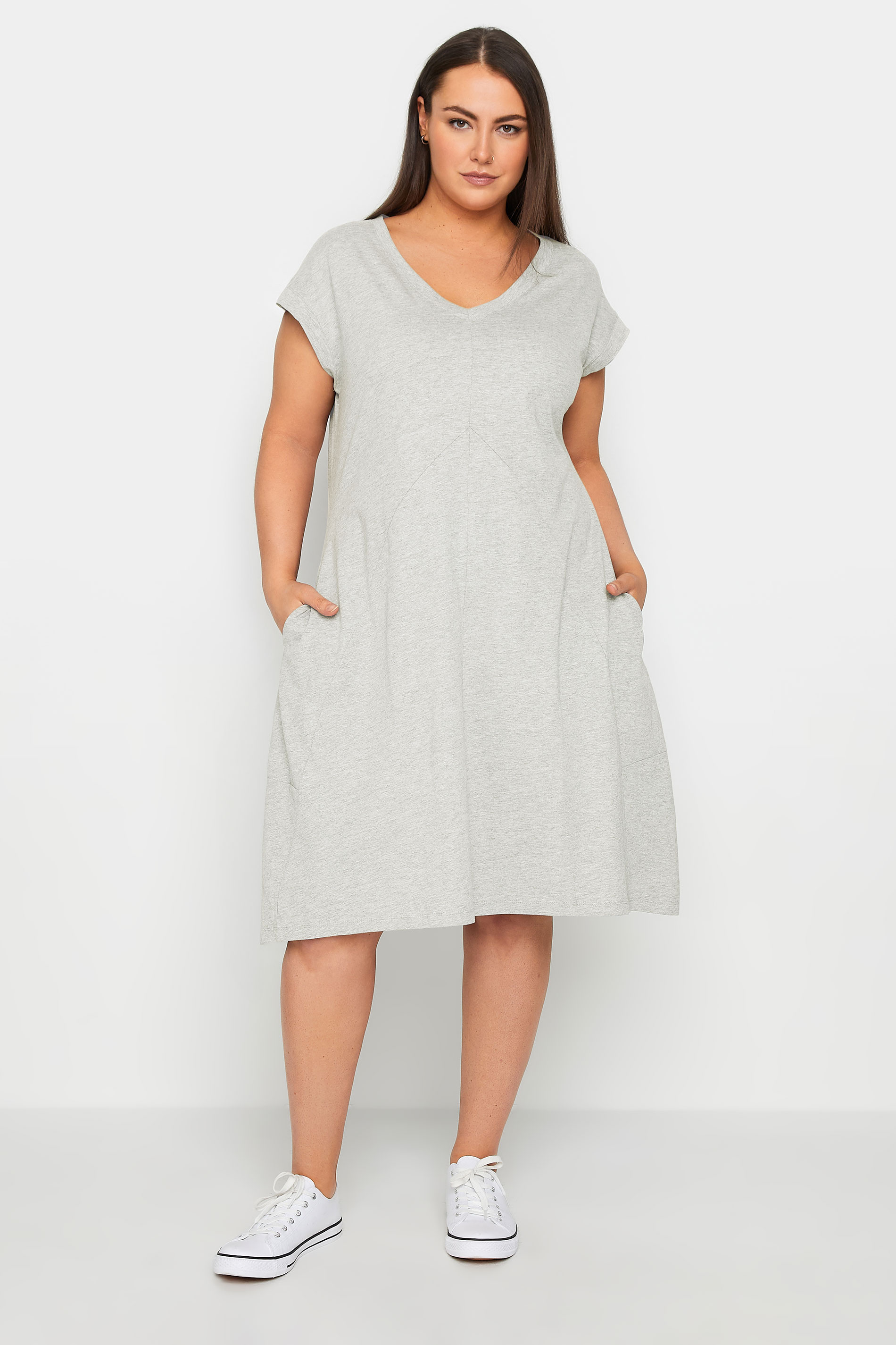 Lilly Grey Plain Dress 1