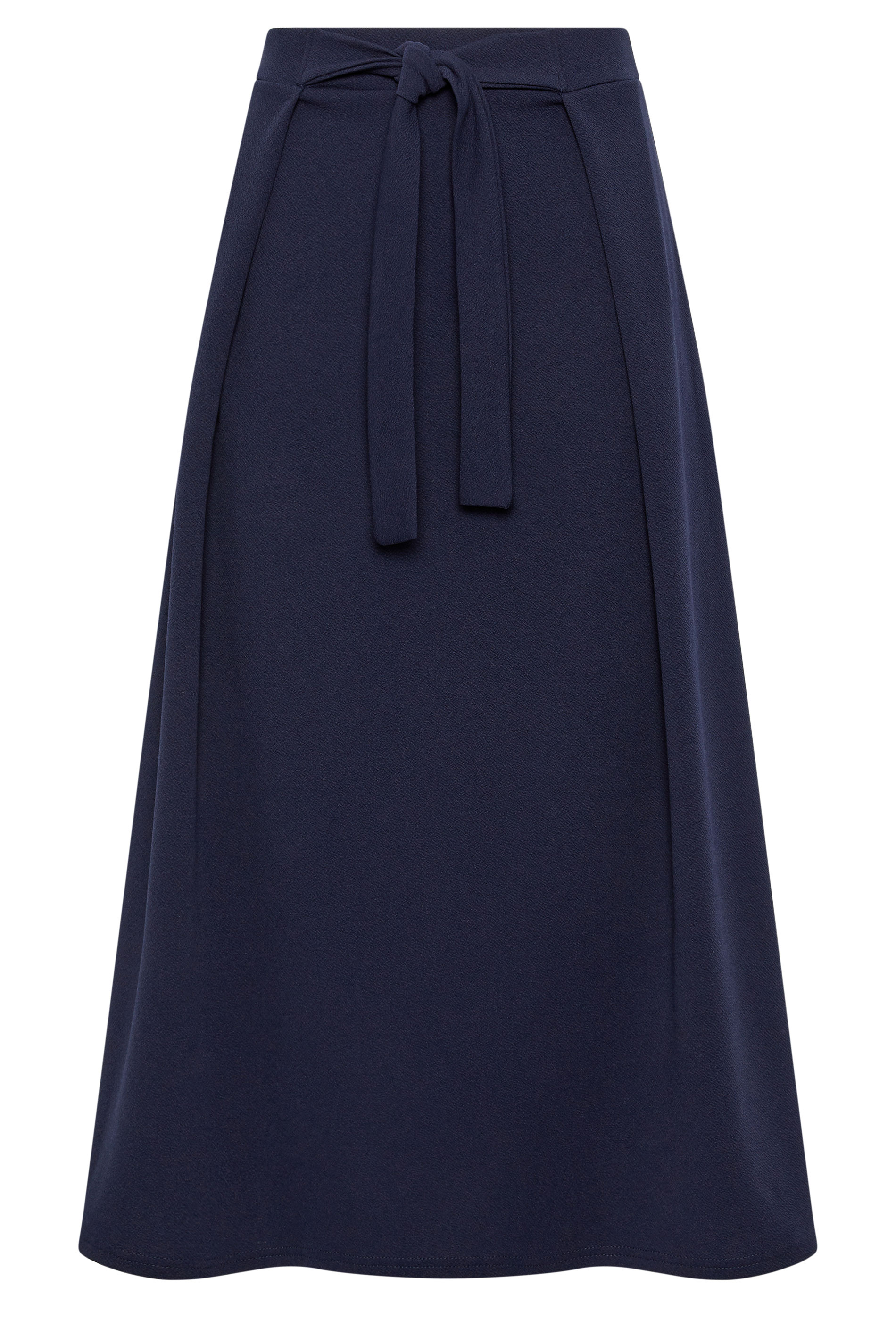 LTS Tall Women's Navy Blue Tie Waist Midi Skirt | Long Tall Sally 5