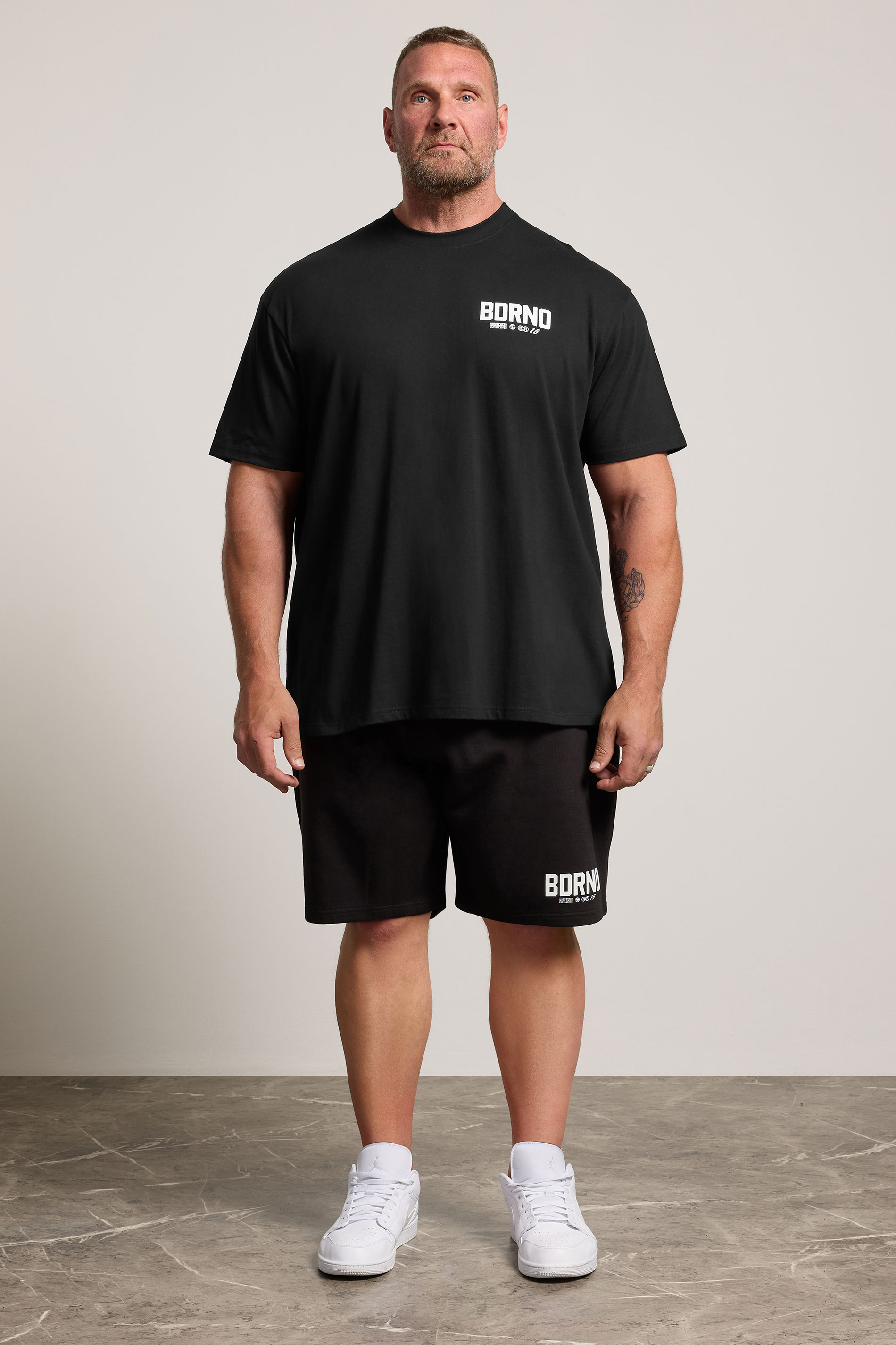 BDRNO Big & Tall Black Logo T-Shirt | BadRhino 1