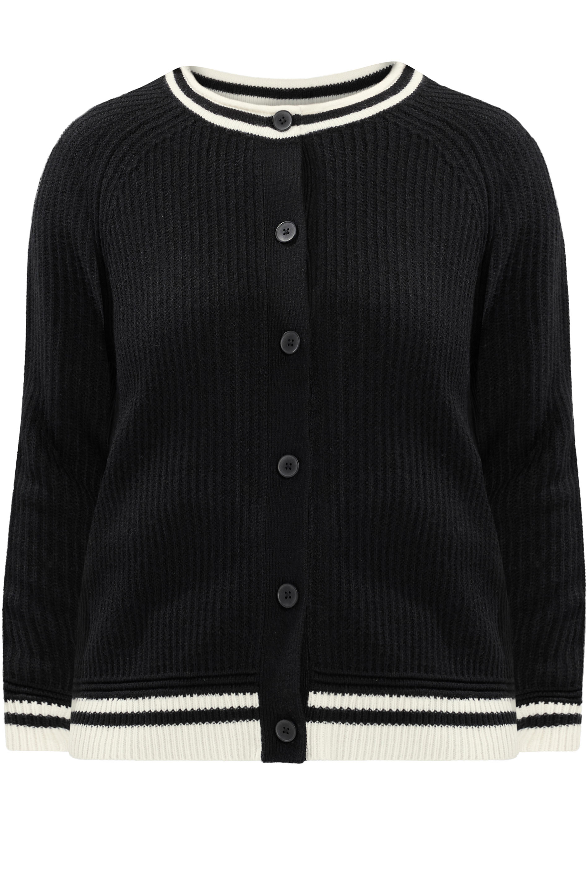 YOURS Plus Size Black Long Sleeve Knitted Cardigan | Yours Clothing 5