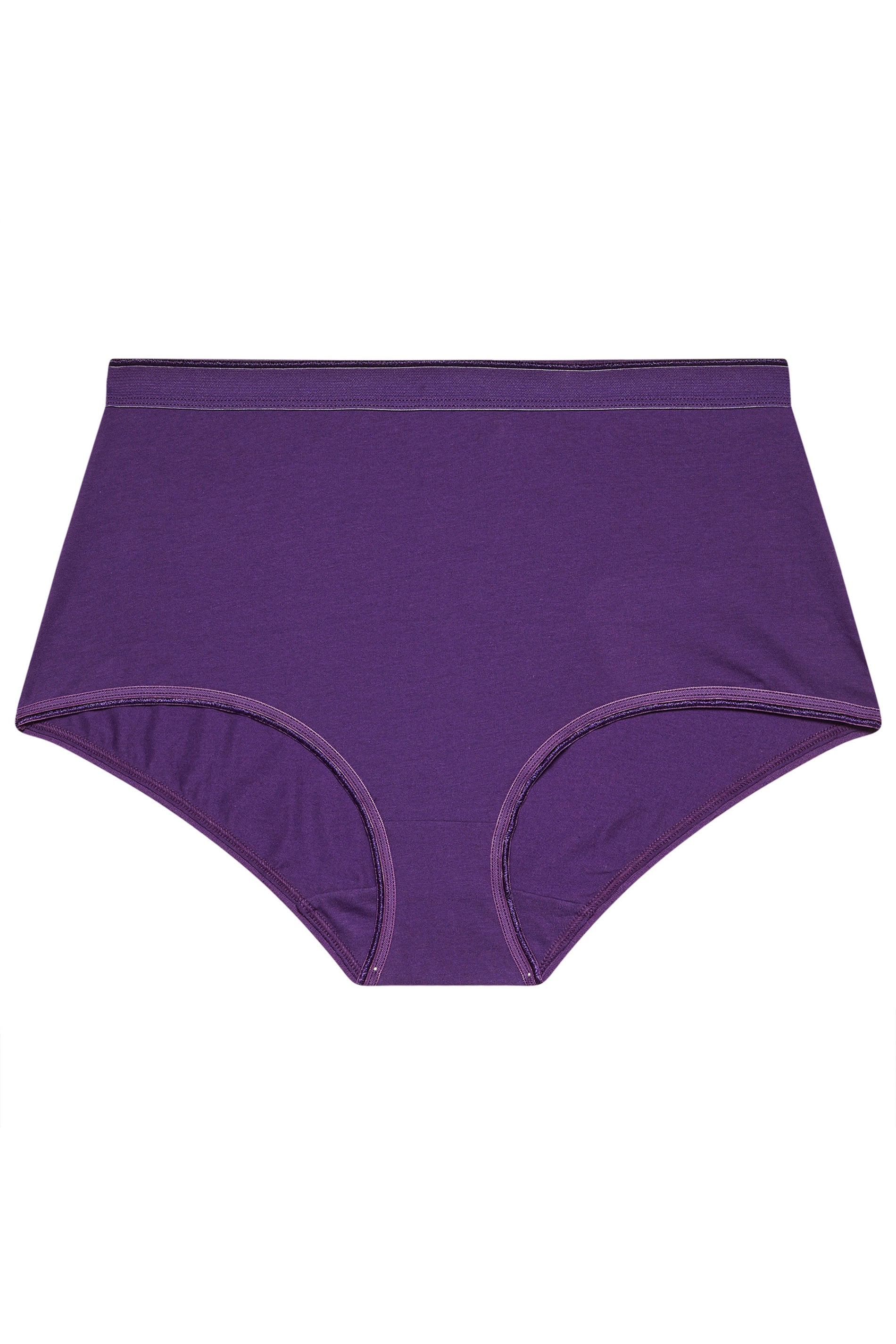 YOURSET 5 PACK Plus Size Purple Floral Full Briefs | Yours Clothing 8