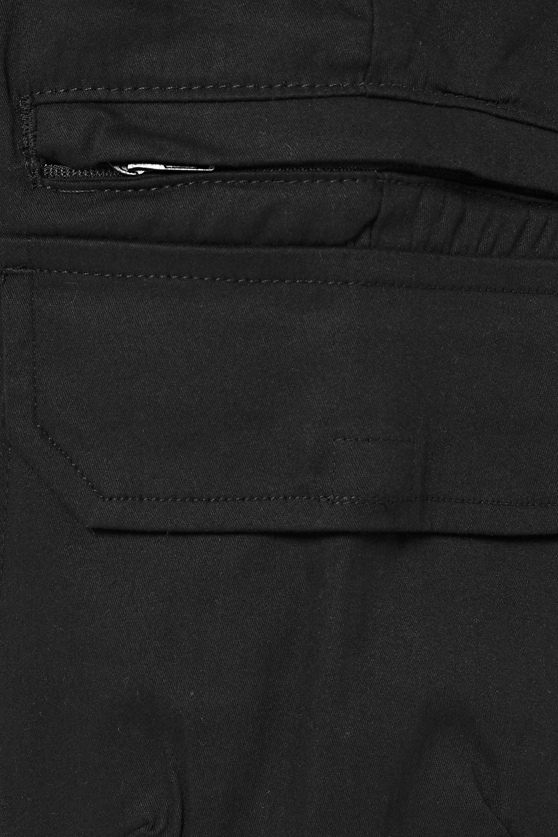 D555 Big & Tall Black Elasticated Stretch Shorts | BadRhino 5