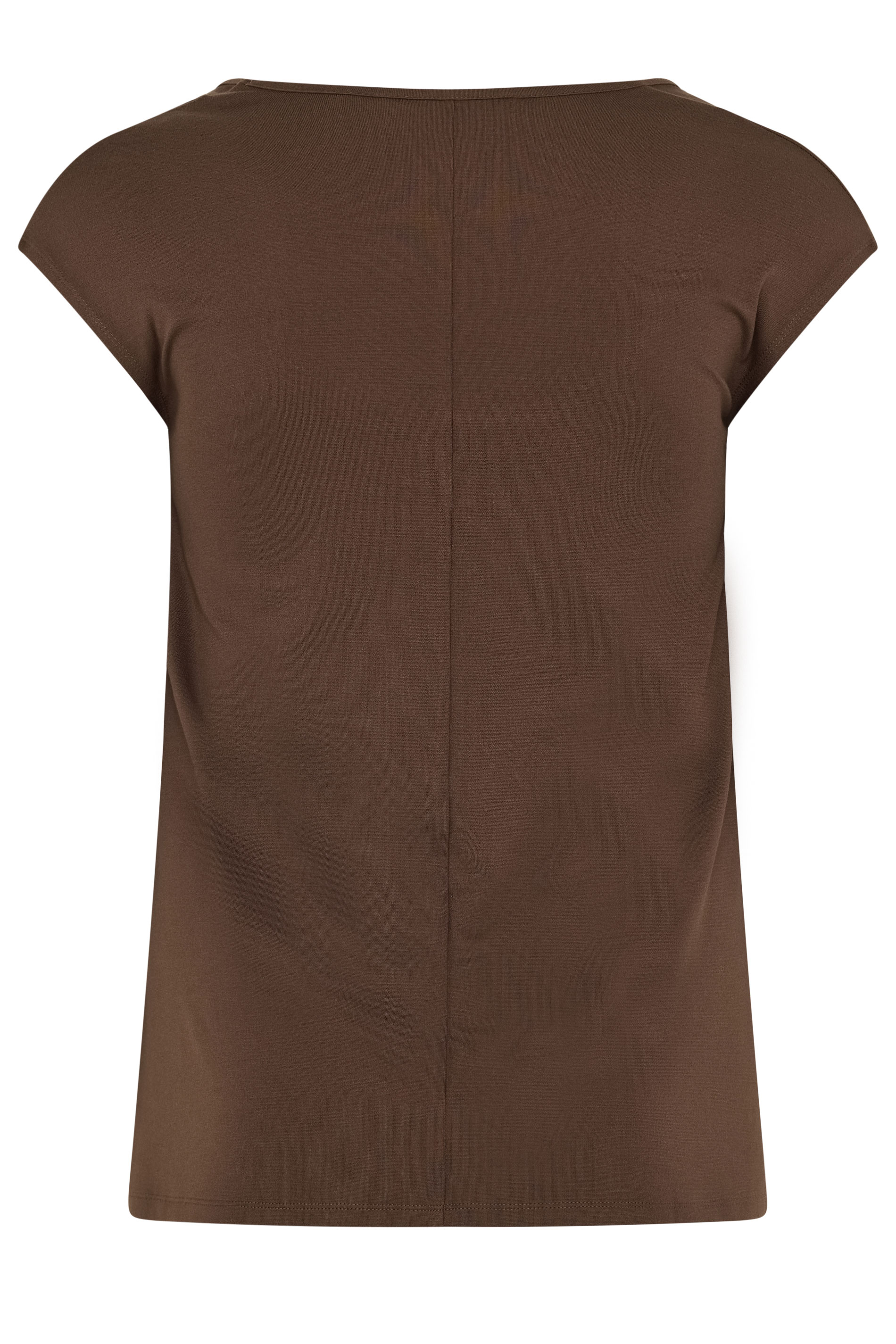 YOURS Plus Size Chocolate Brown Cap Sleeve Top | Yours Clothing 6