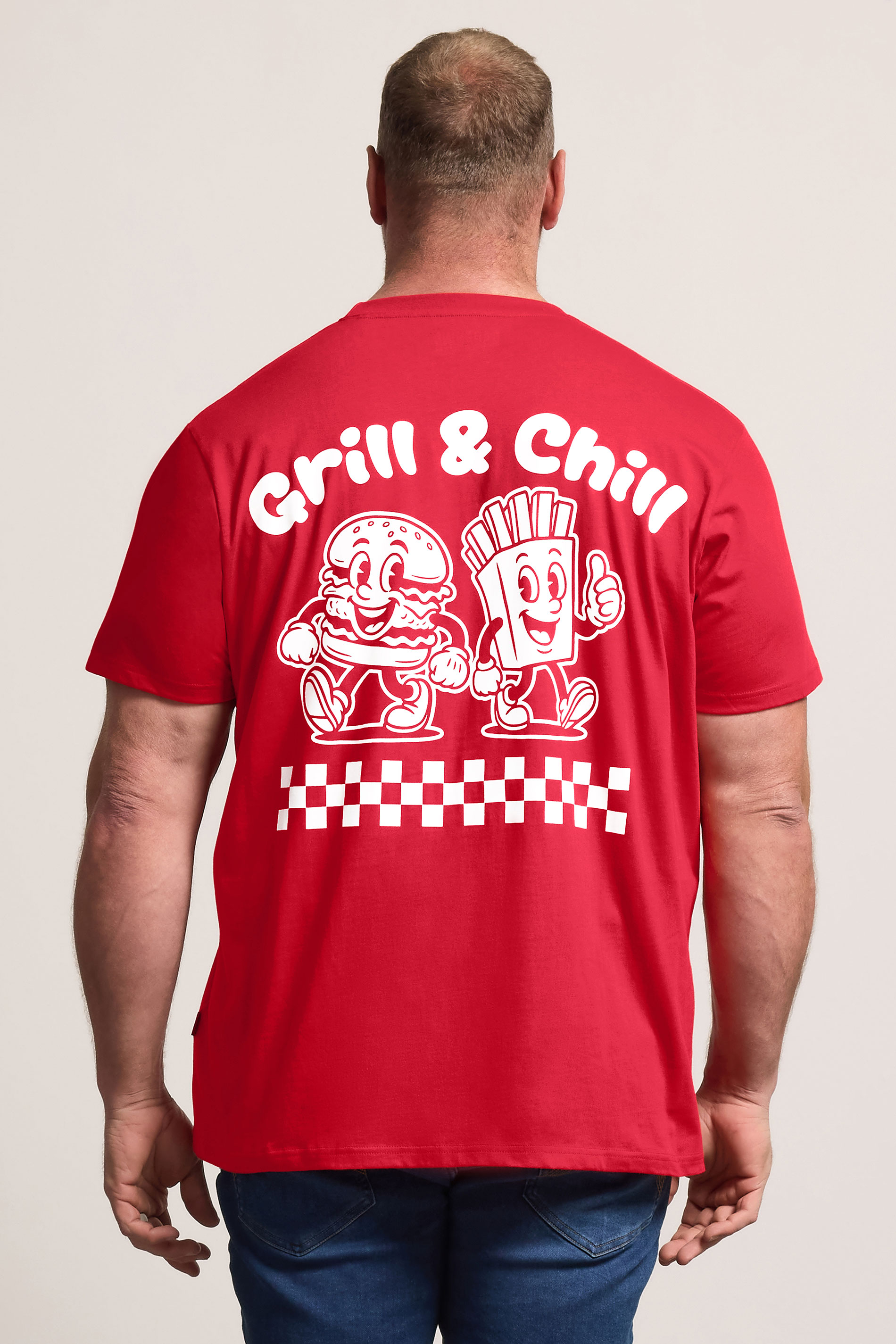 BadRhino Big & Tall Red 'Grill & Chill' T-Shirt | BadRhino 2
