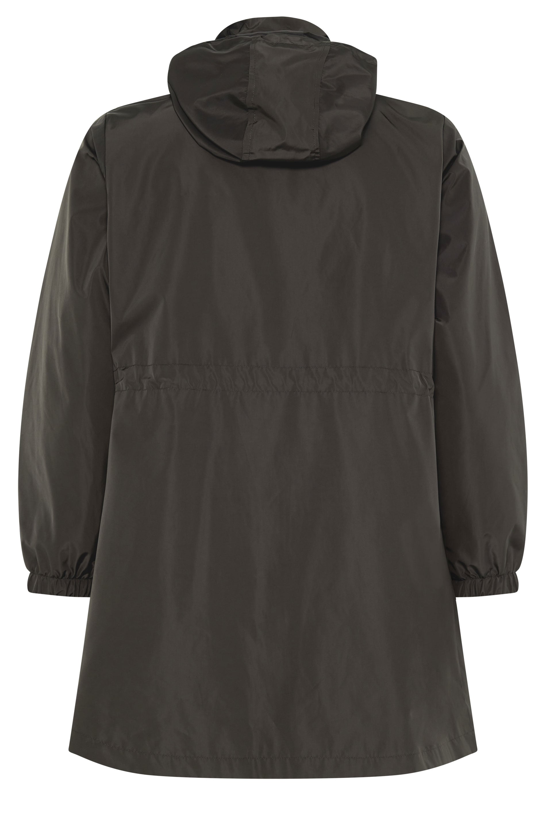 EVANS Plus Size Chocolate Brown Lightweight Rain Jacket | Evans 2