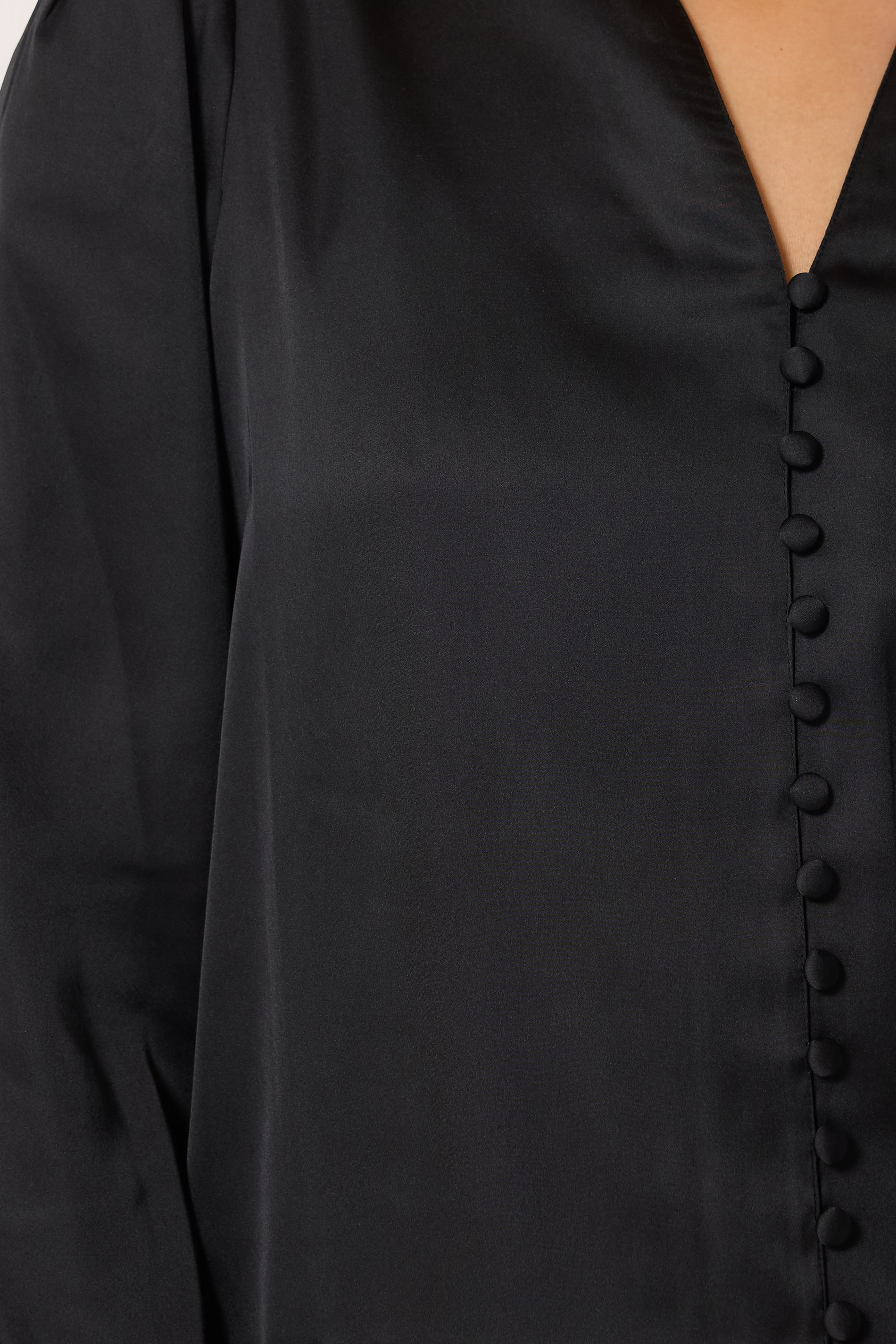 LTS Tall Women's Black Satin Collared Blouse | Long Tall Sally 5