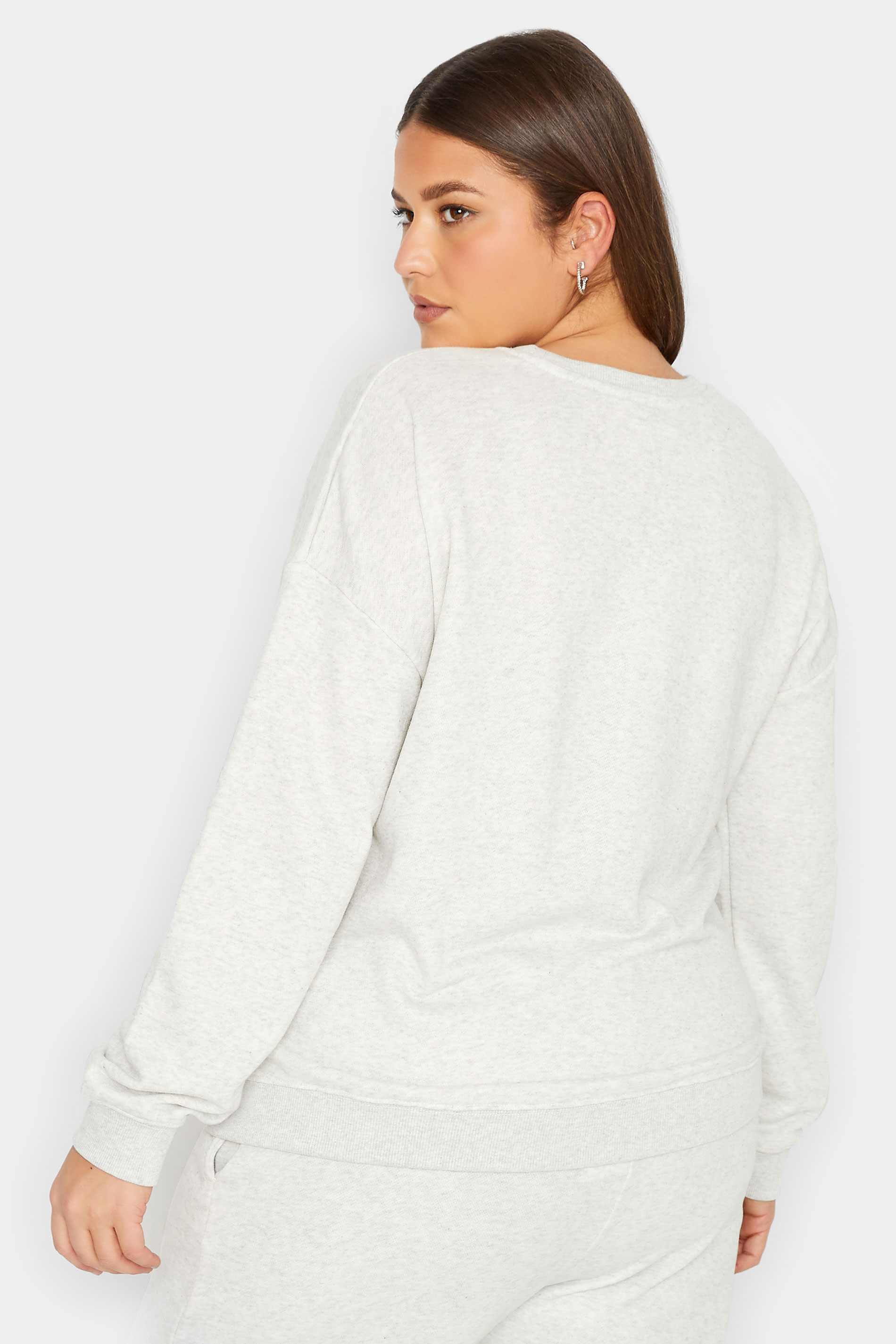 LTS Tall Light Grey Long Sleeve Sweatshirt | Long Tall Sally  3