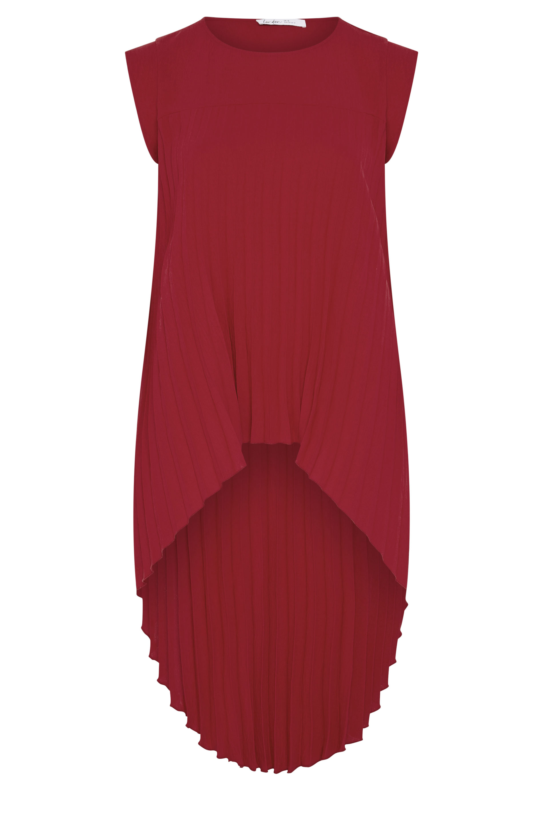 YOURS LONDON Plus Size Red Pleated Top | Yours Clothing 5