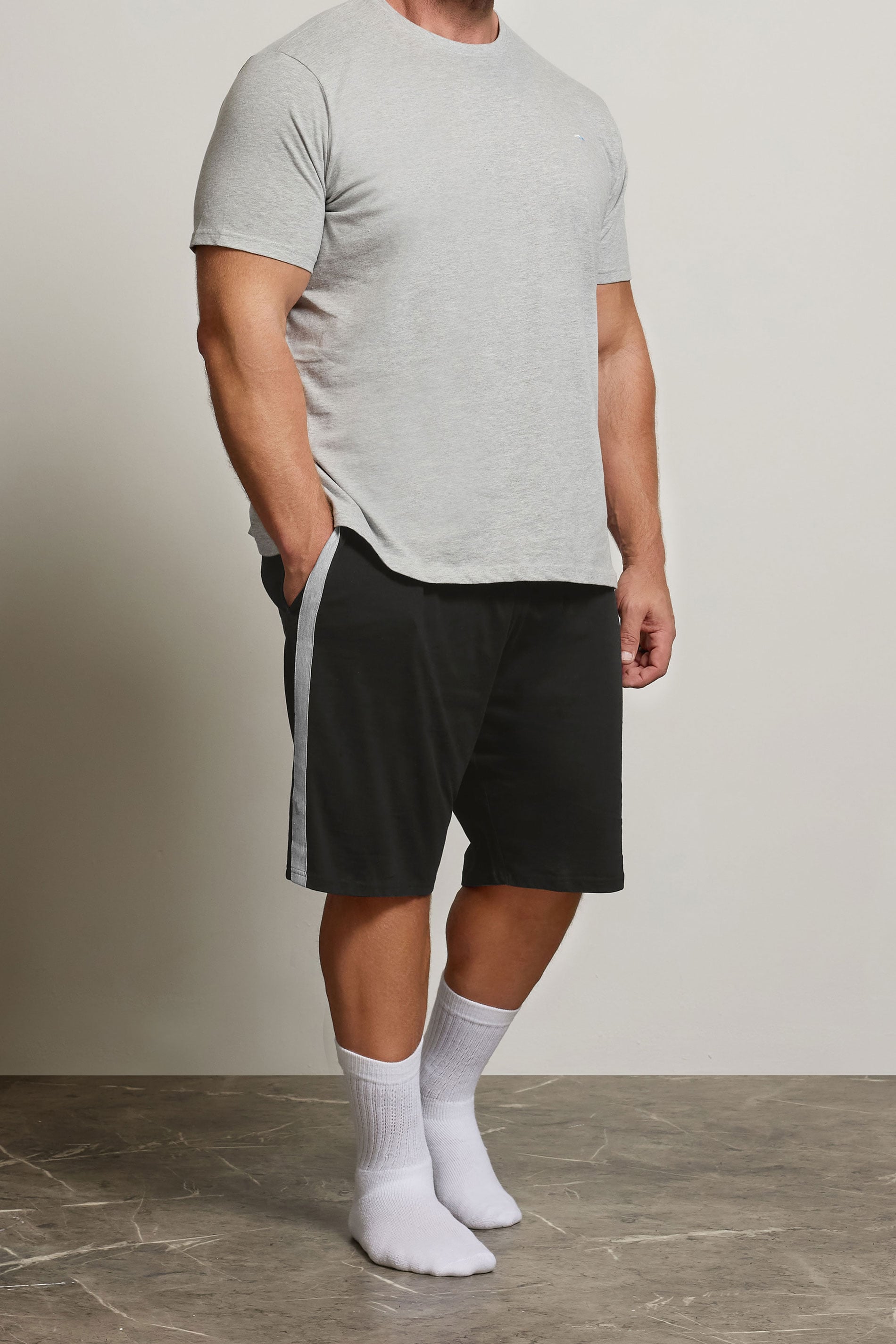 BadRhino Big & Tall Black Lightweight Lounge Shorts | BadRhino 3