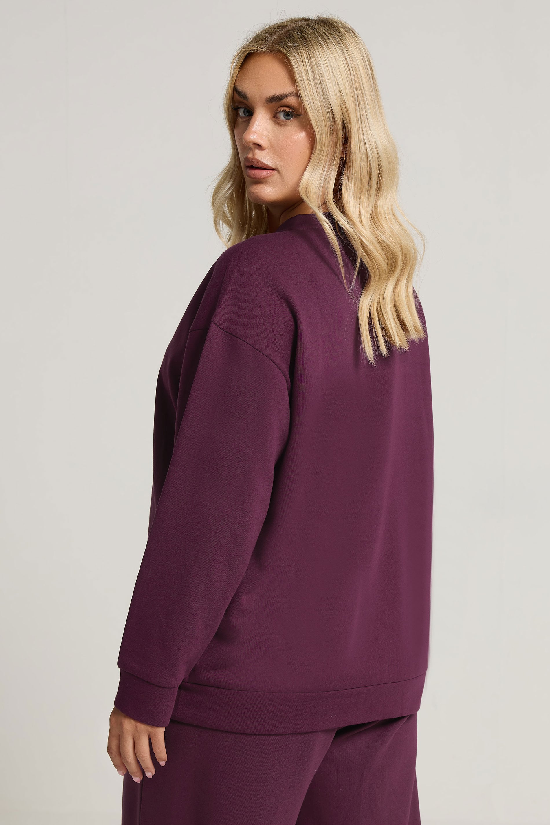 YOURS Plus Size Burgundy Red Button Cardigan | Yours Clothing 2