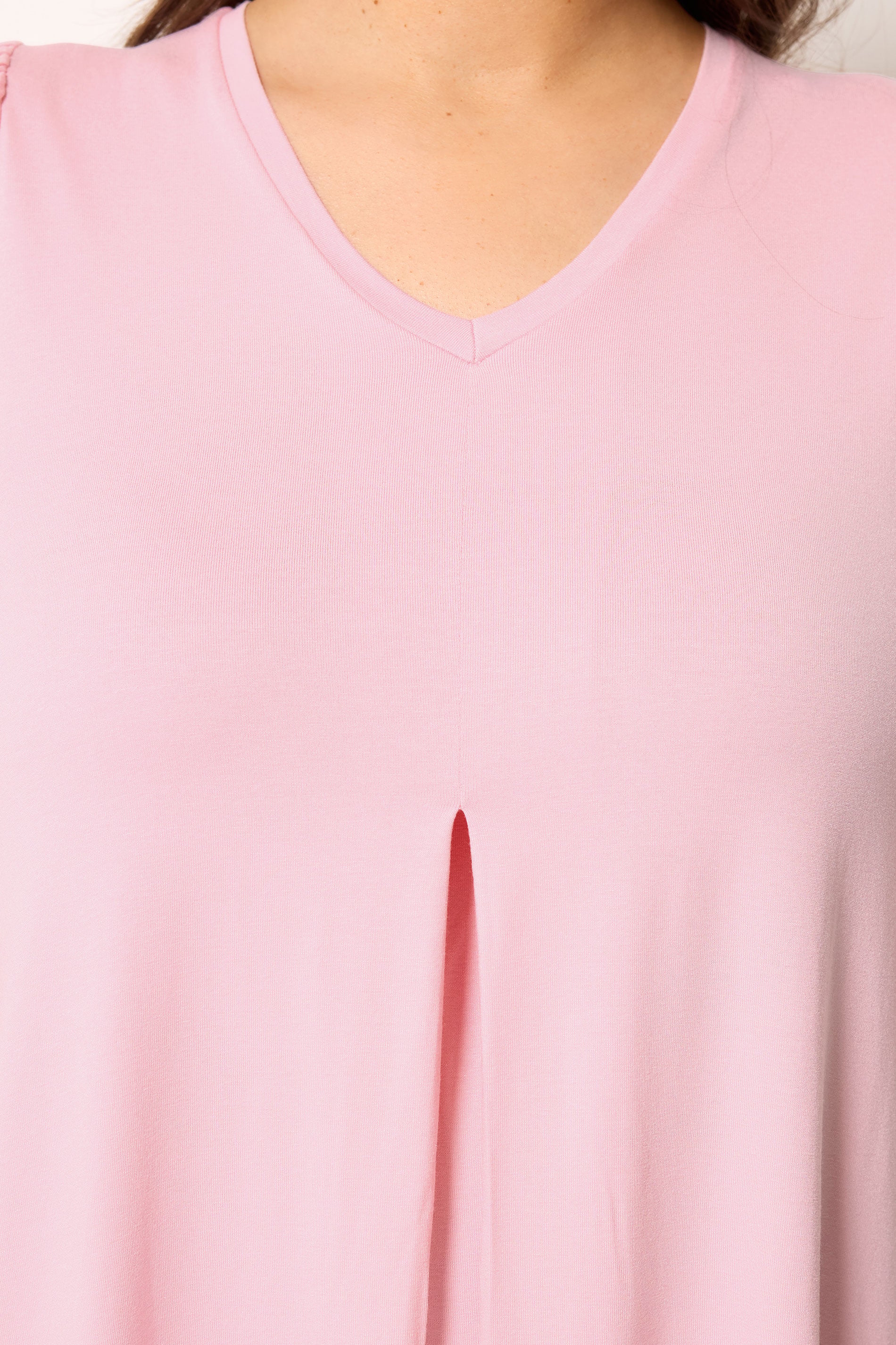 YOURS Plus Size Pink Pleated Front Swing Top | Yours Clothing 4