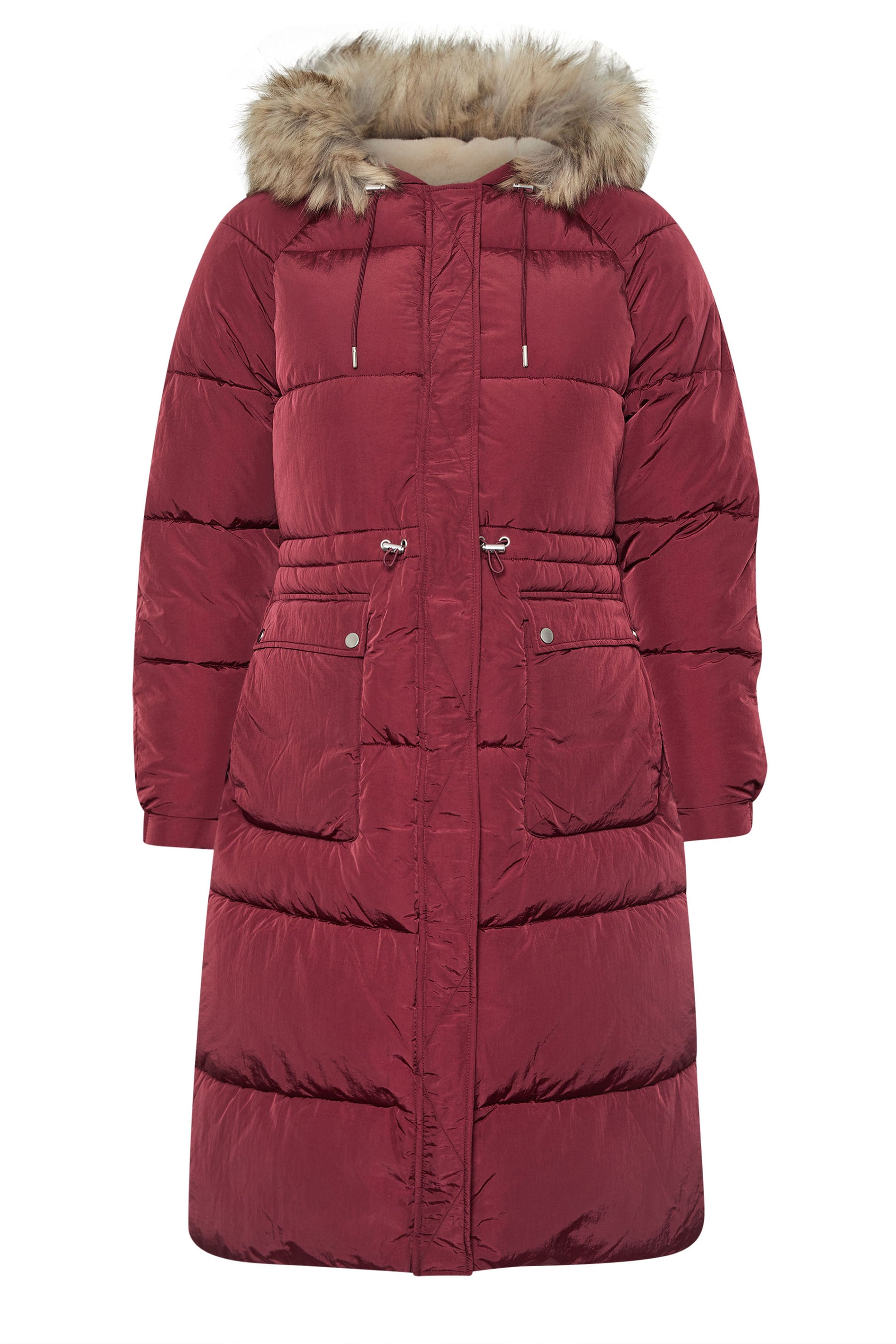 YOURS Plus Size Red Padded Parka Coat | Yours Clothing 6