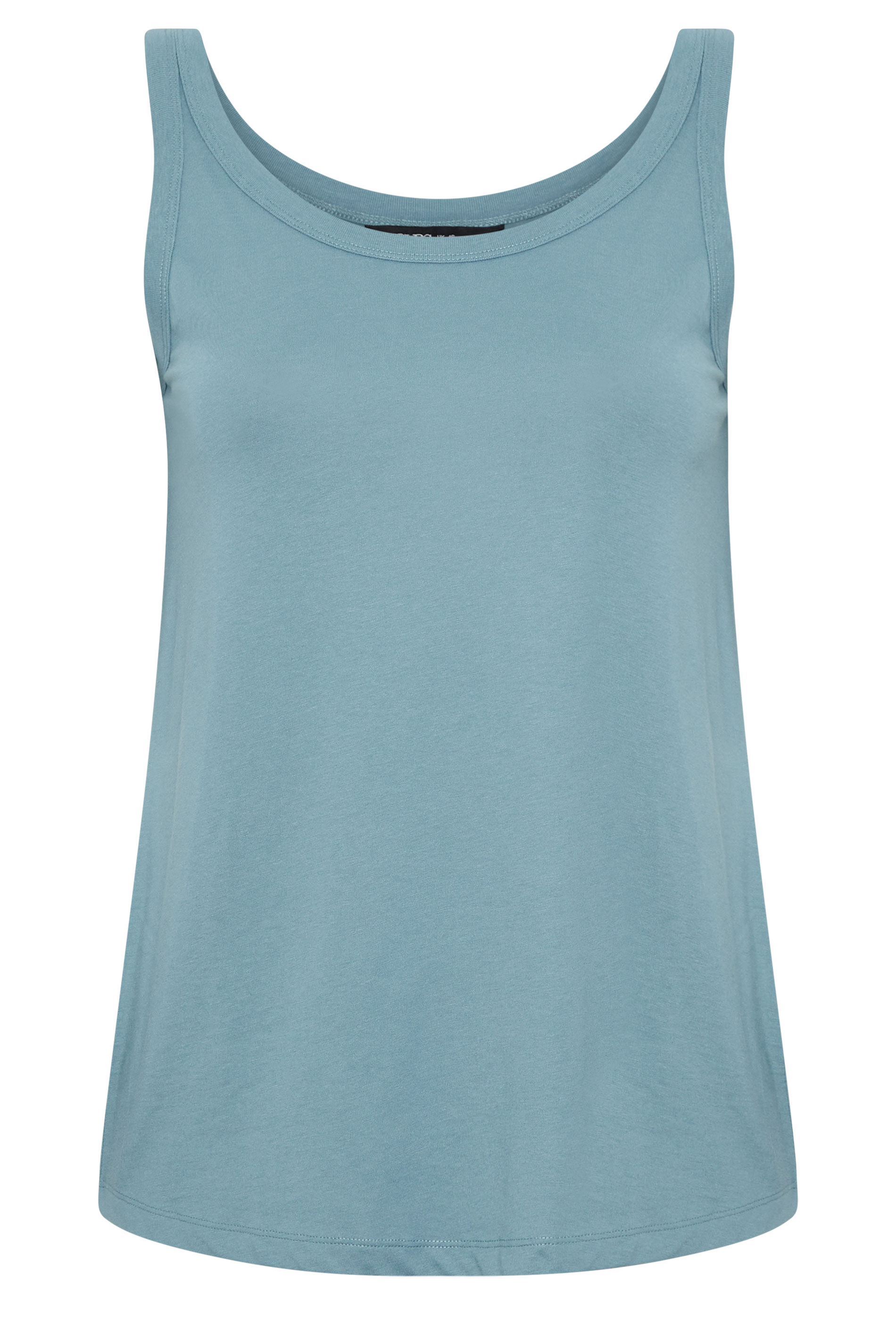 YOURS Plus Size Light Blue Core Basic Vest Top | Yours Clothing 5