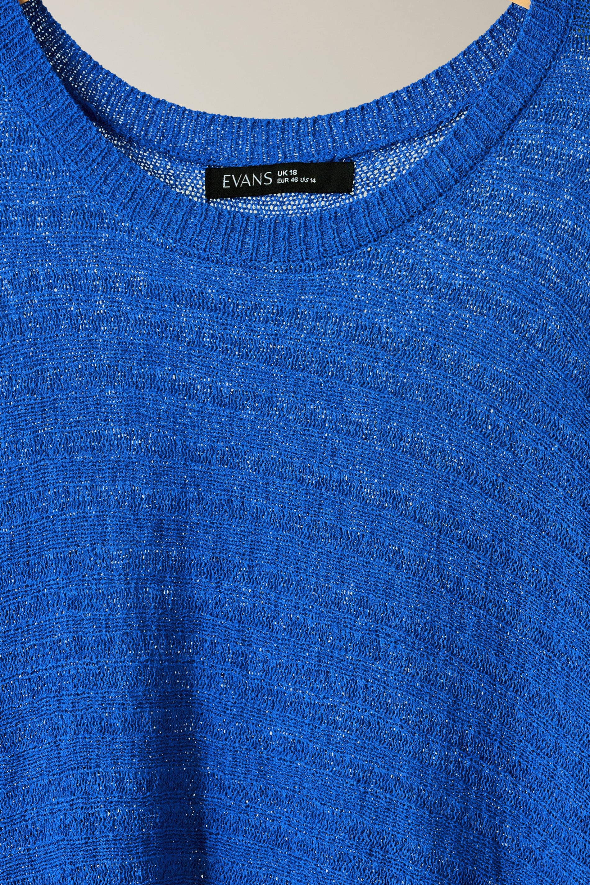 EVANS Plus Size Cobalt Blue Batwing Sleeve Jumper | Evans 6