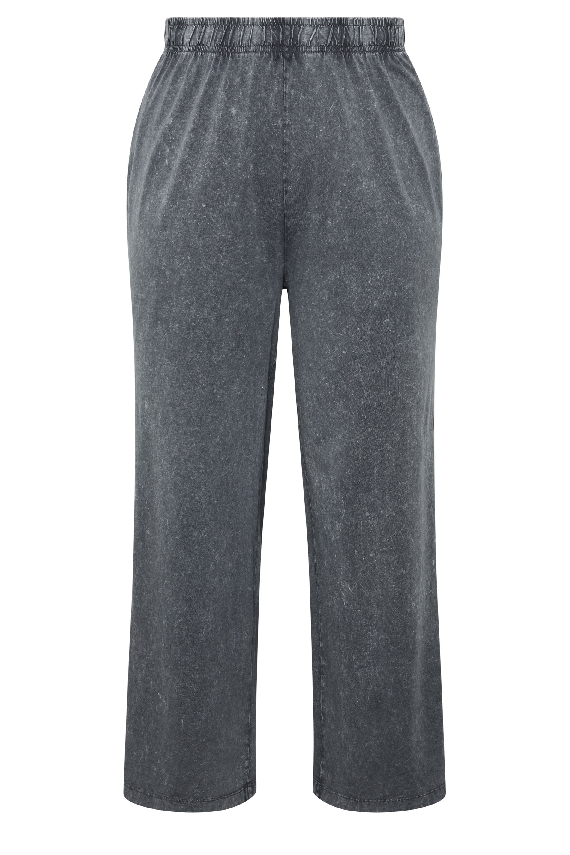 LIMITED COLLECTION Plus Size Grey Acid Wash Wide Leg Trousers | Yours Clothing 5