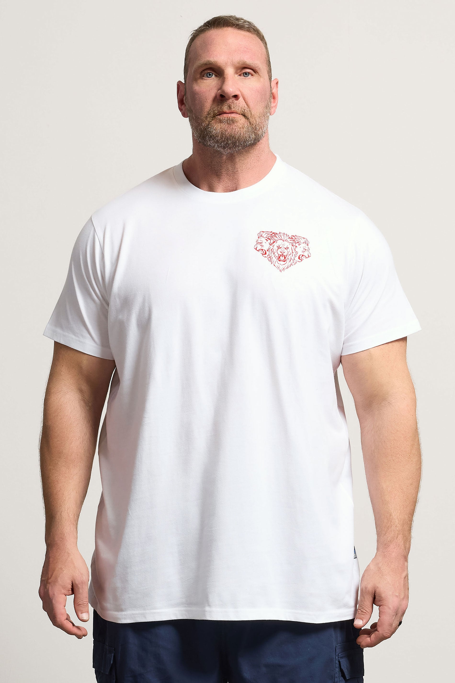 BadRhino Big & Tall White Extra Long England T-Shirt | BadRhino 3