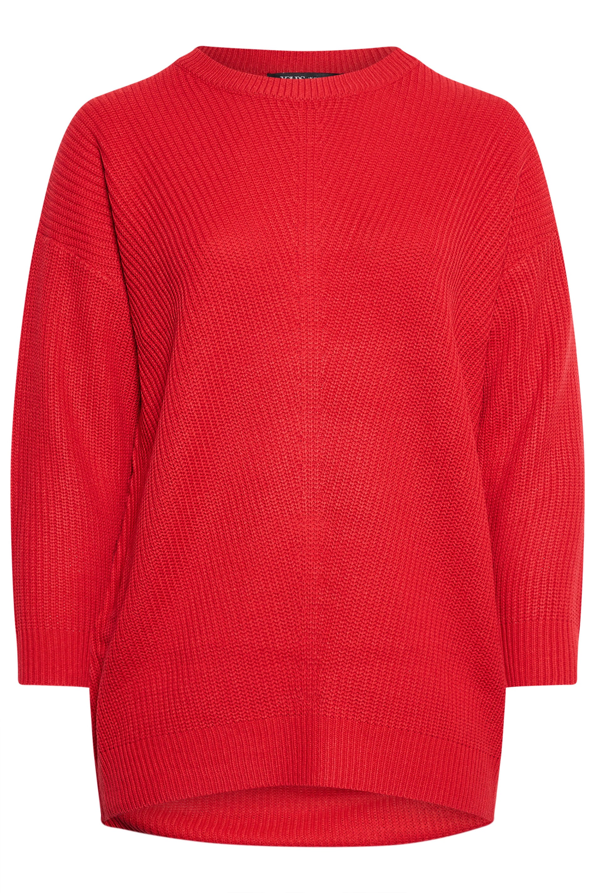 YOURS Plus Size Red Essential Knitted Jumper | Yours Clothing 7