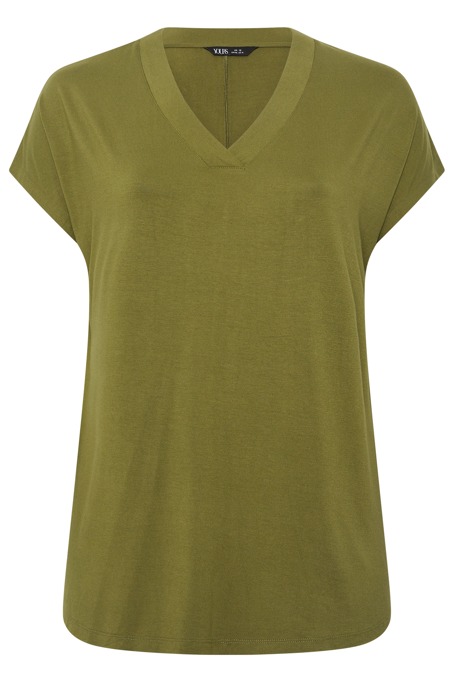 YOURS Plus Size Green Grown On Sleeve T-shirt | Yours Clothing 5