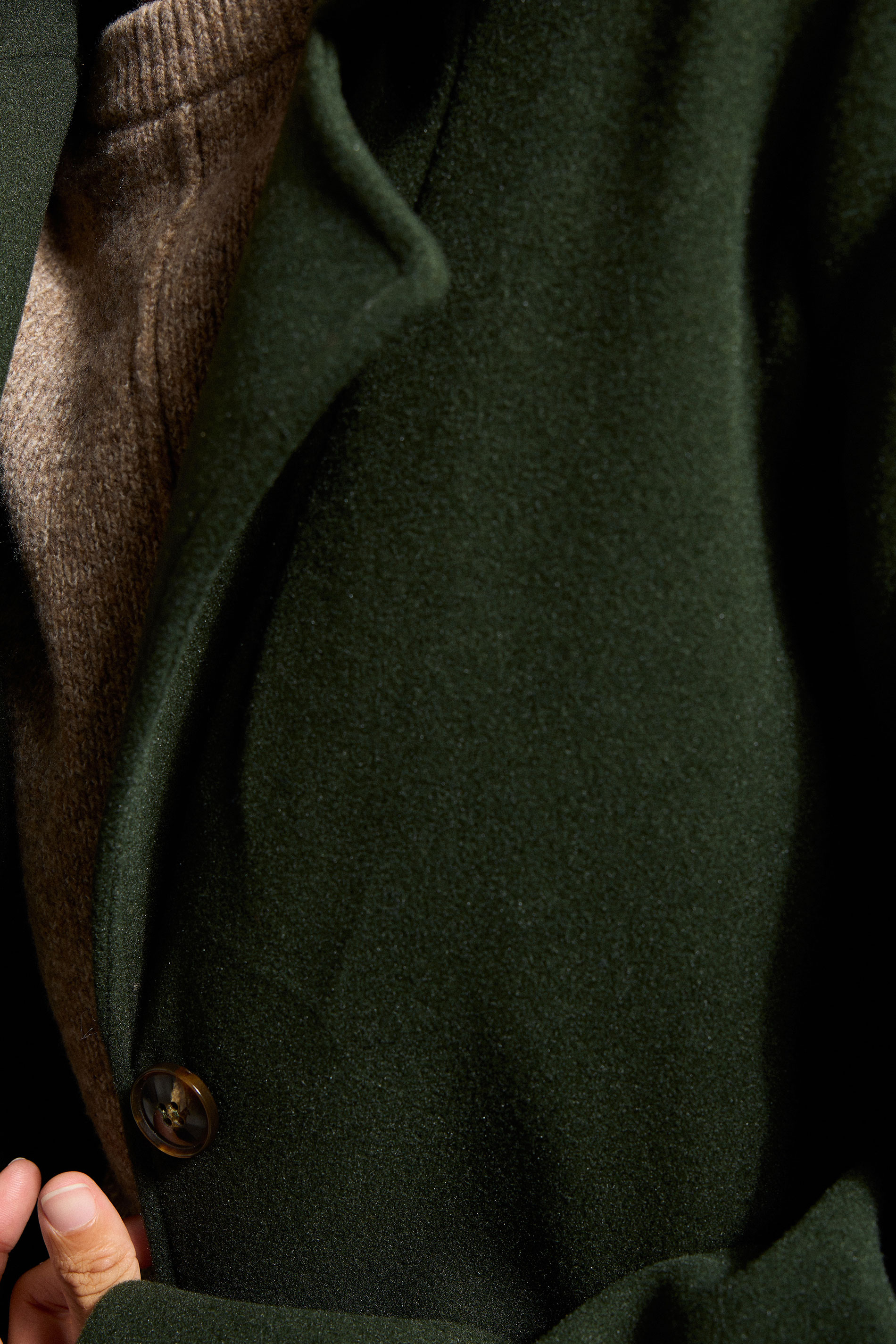 LTS Tall Dark Green Formal Midi City Coat | Long Tall Sally 5