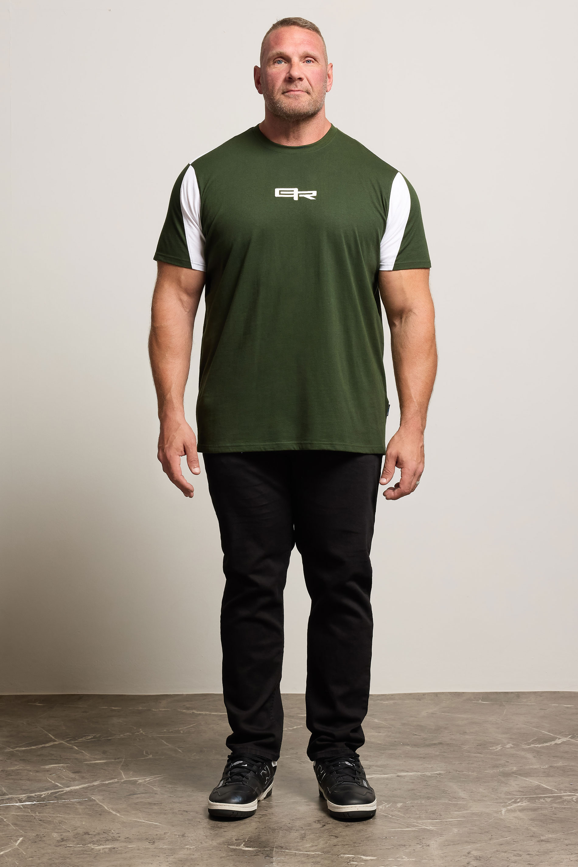 BadRhino Big & Tall Green Logo Cut & Sew T-Shirt | BadRhino 1