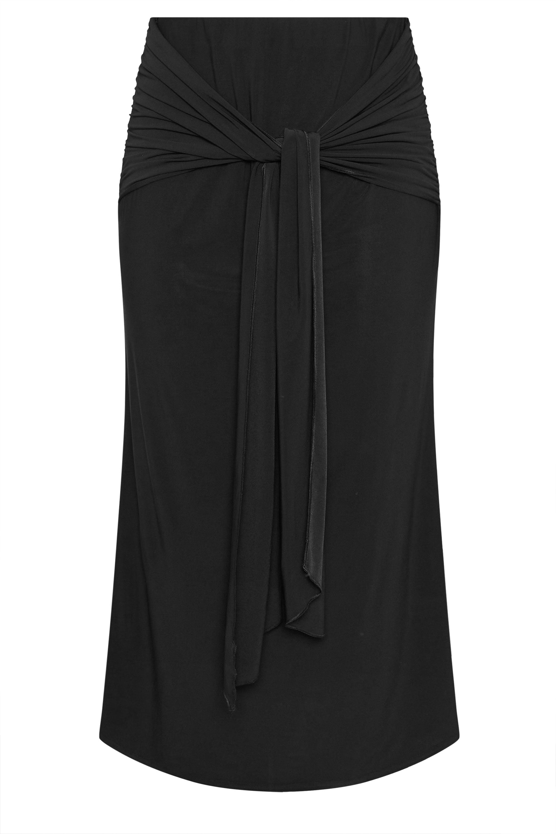 LIMITED COLLECTION Plus Size Black Tie Maxi Skirt | Yours Clothing 7