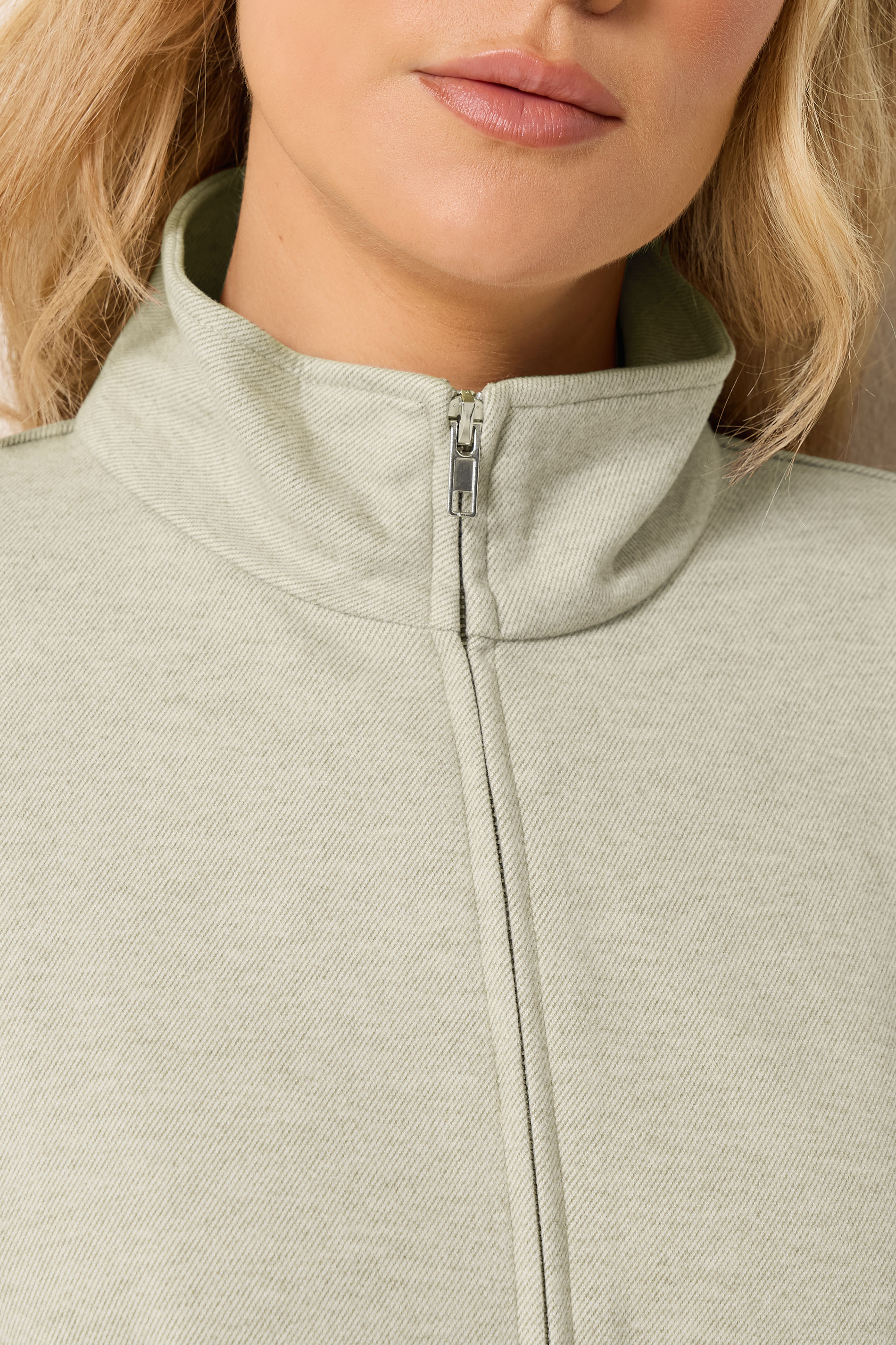 LTS PREMIUM Tall Women's Natural Brown Funnel Neck Jacket | Long Tall Sally 6
