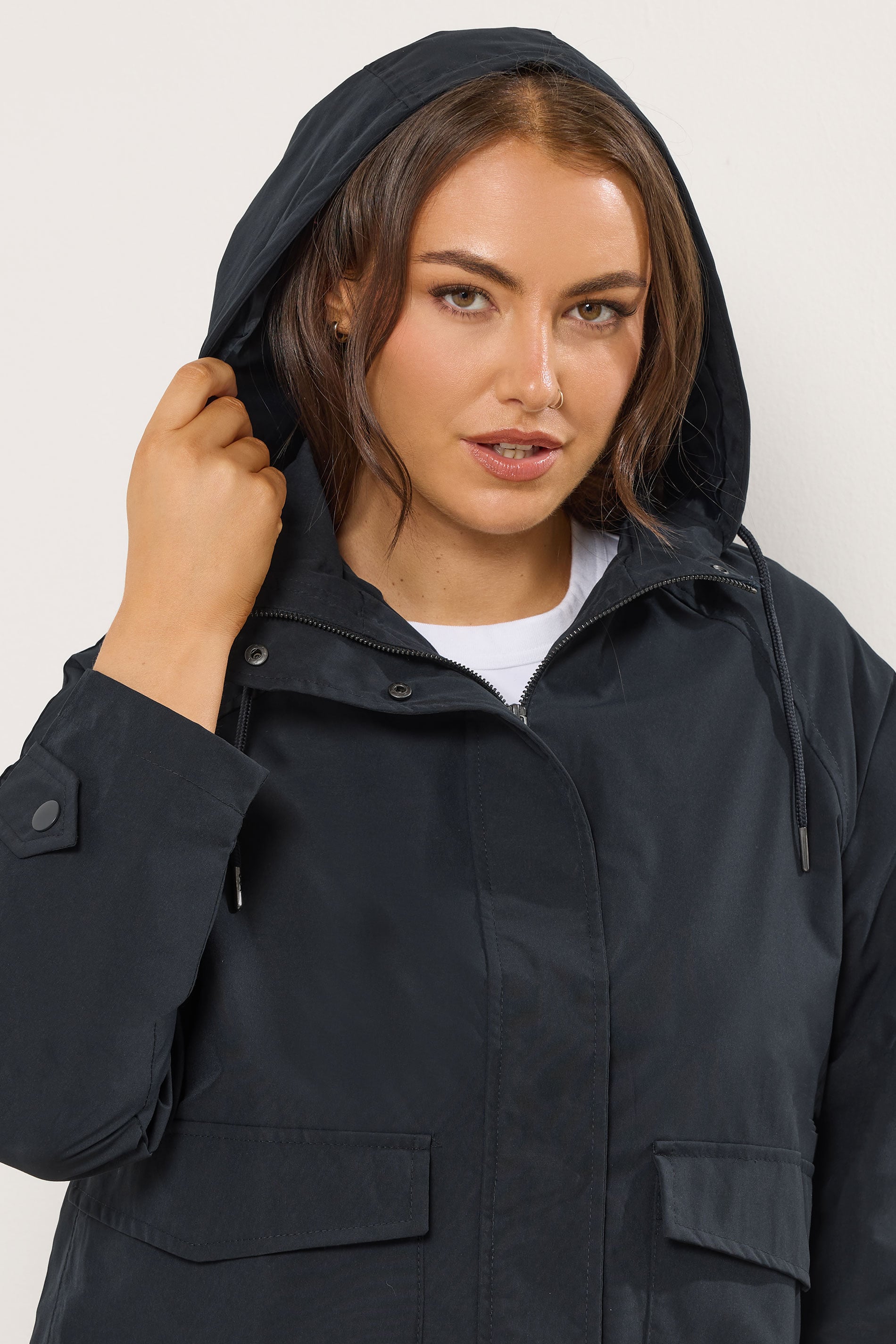 YOURS Plus Size Navy Blue Raglan Lightweight Jacket | Yours Clothing 5