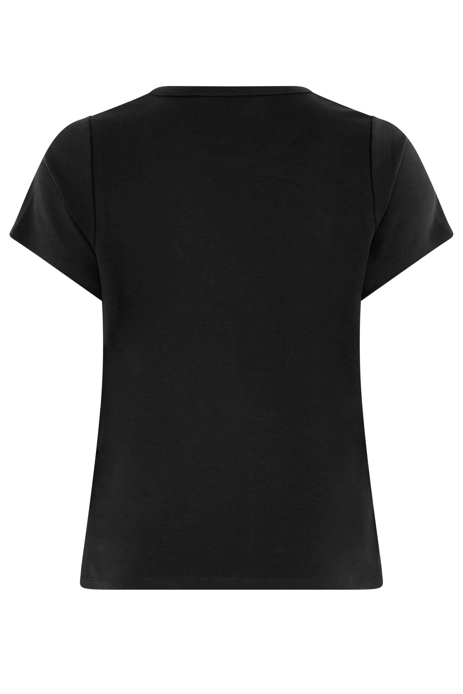 YOURS Plus Size Black Interlock T-Shirt | Yours Clothing 6