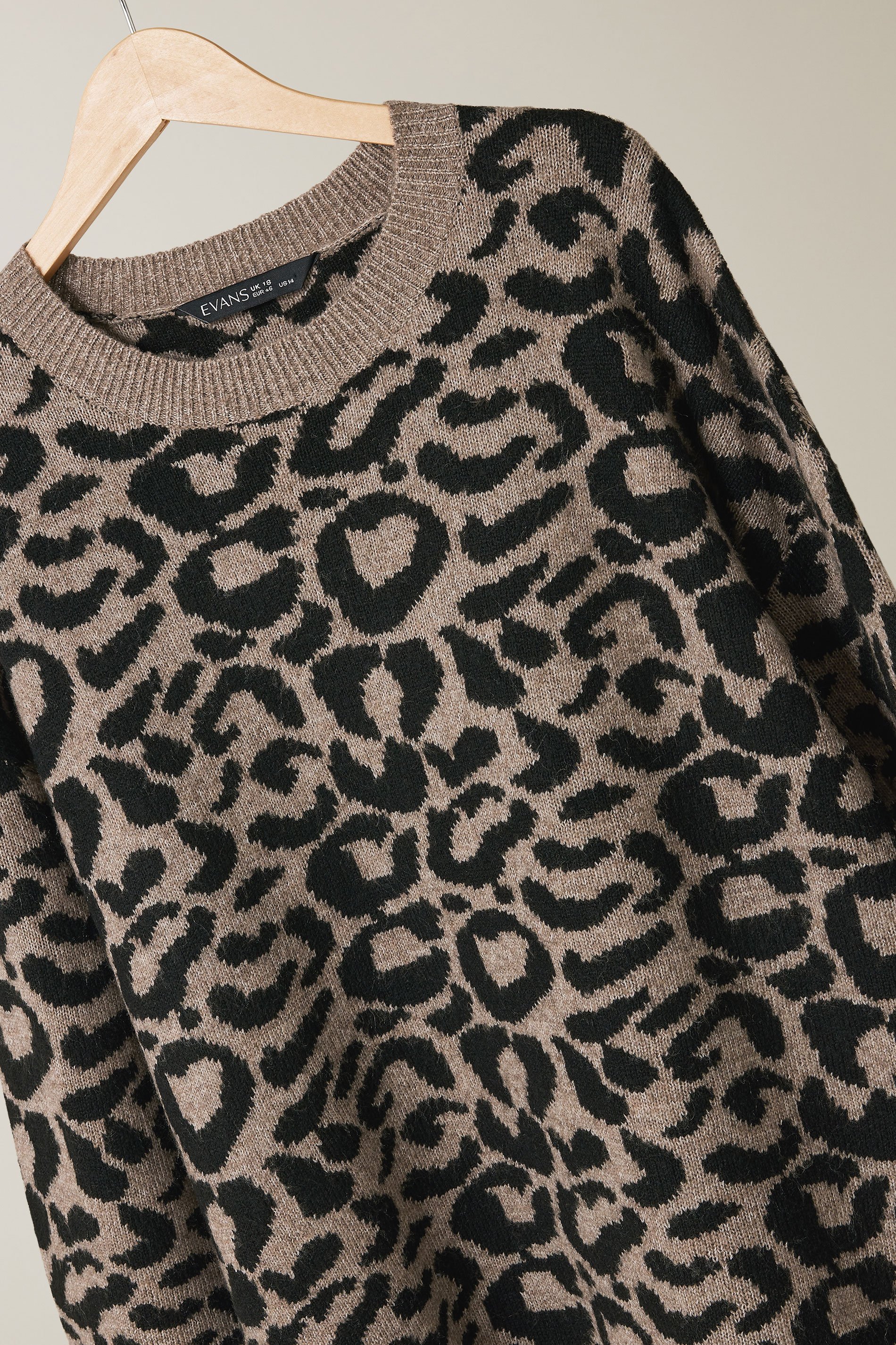 Plus size cheetah print sweater best sale