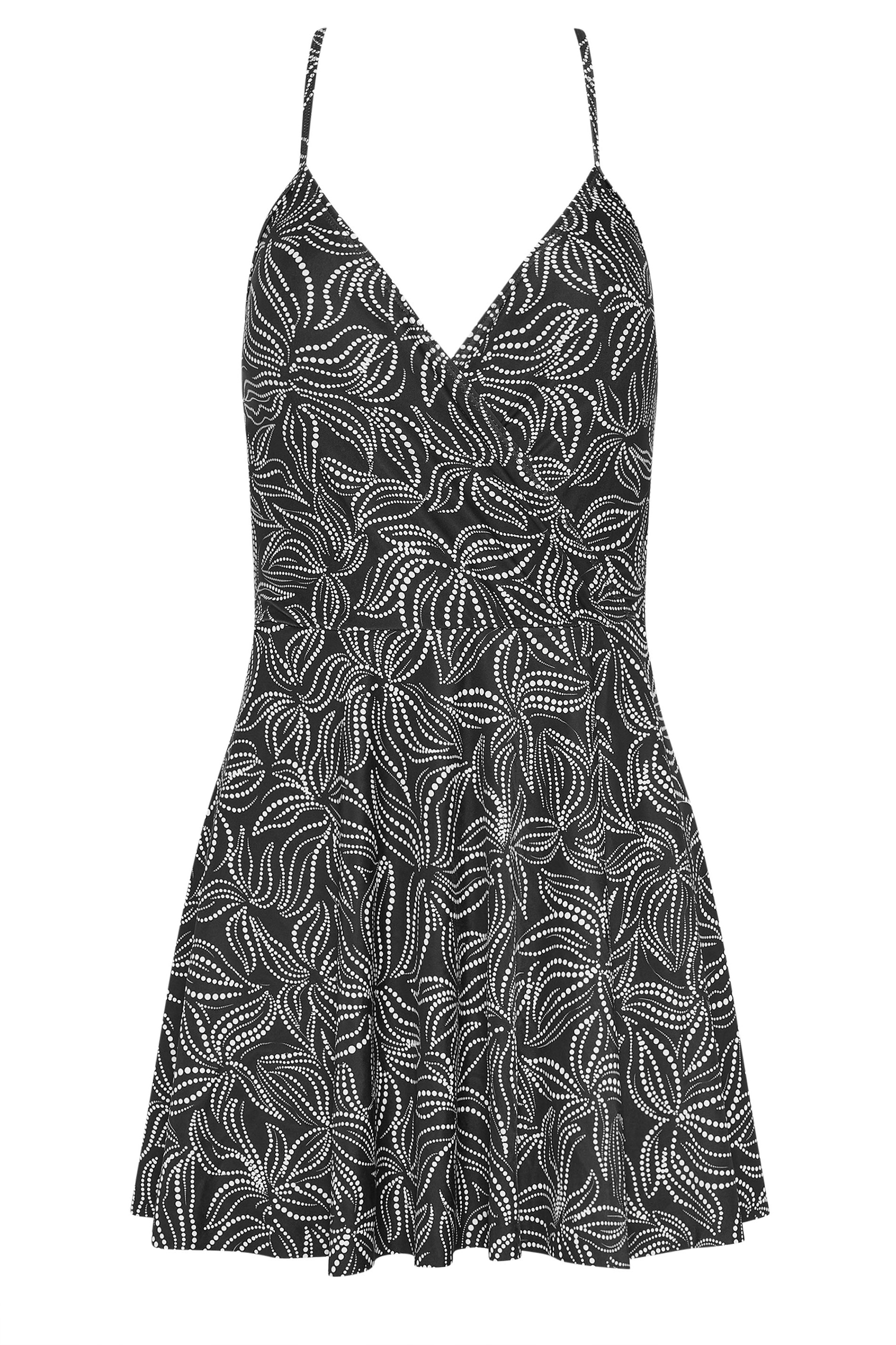 LTS Tall Womens Black Palm Leaf Swimsuit | Long Tall Sally 7