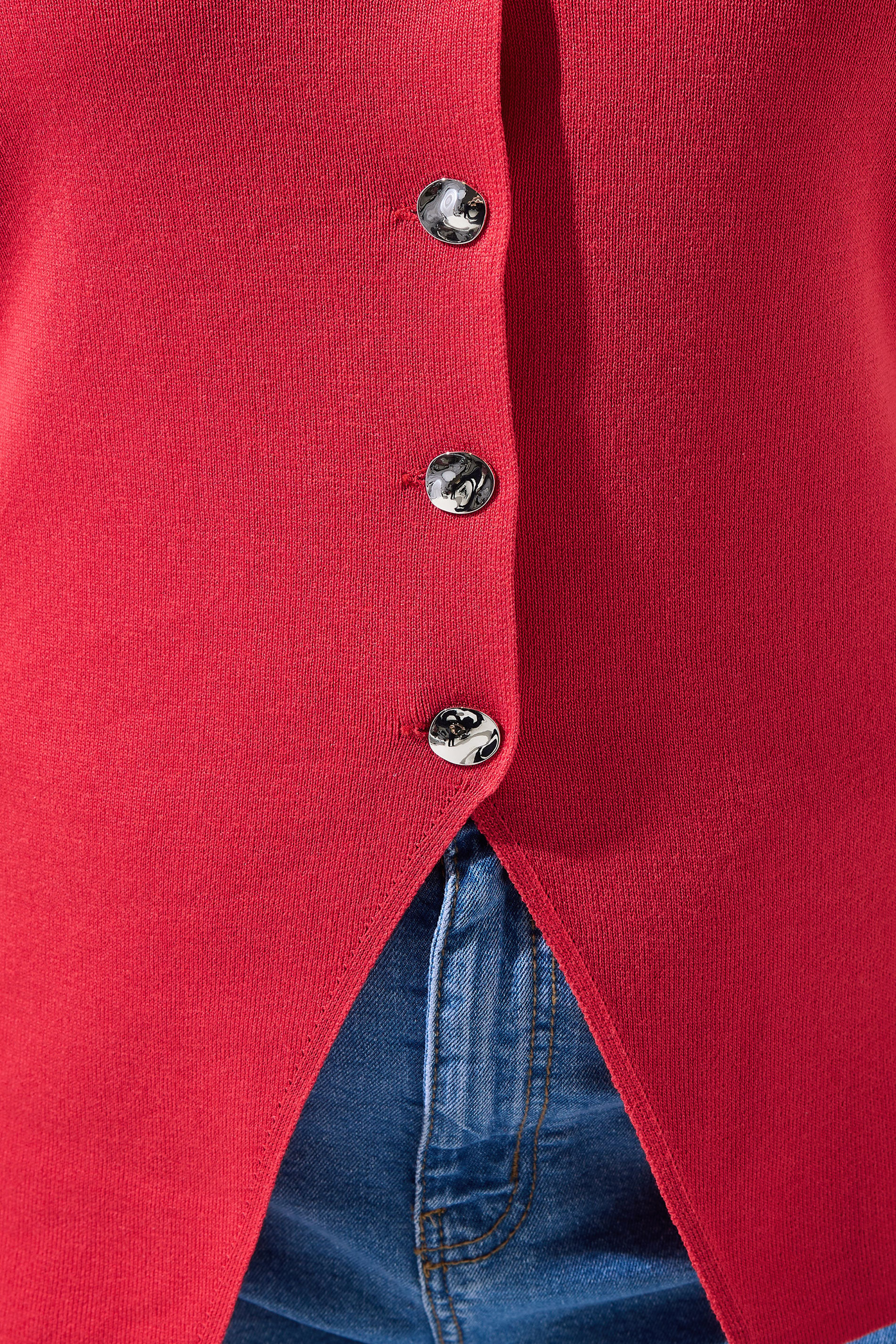 LIMITED COLLECTION Plus Size Red Knitted Waistcoat | Yours Clothing 4