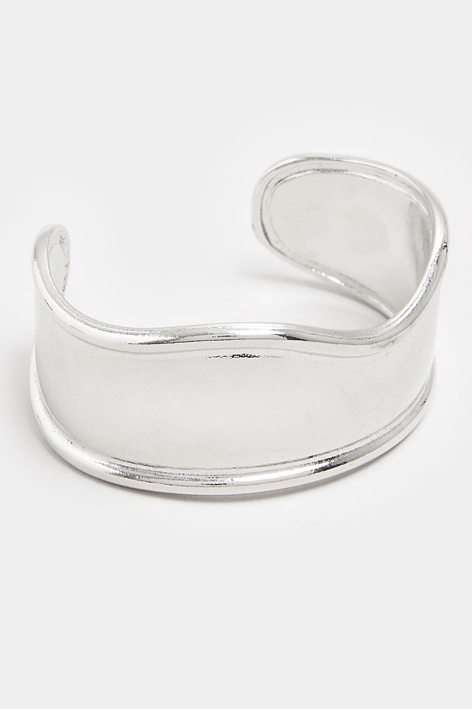 Silver Tone Cuffed Bracelet | Yours Clothing 2