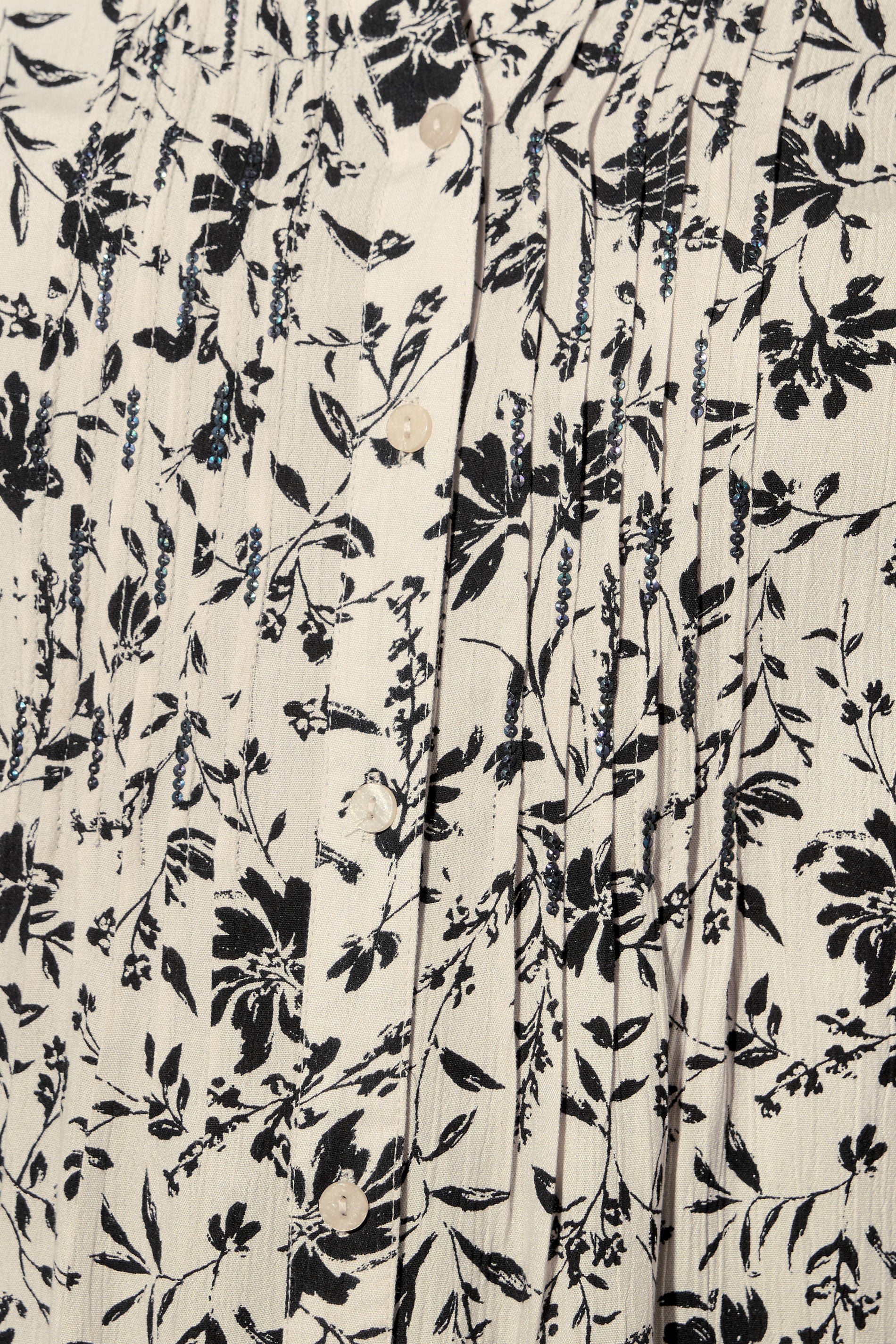 YOURS Plus Size White Floral Print Pintuck Blouse | Yours Clothing 4