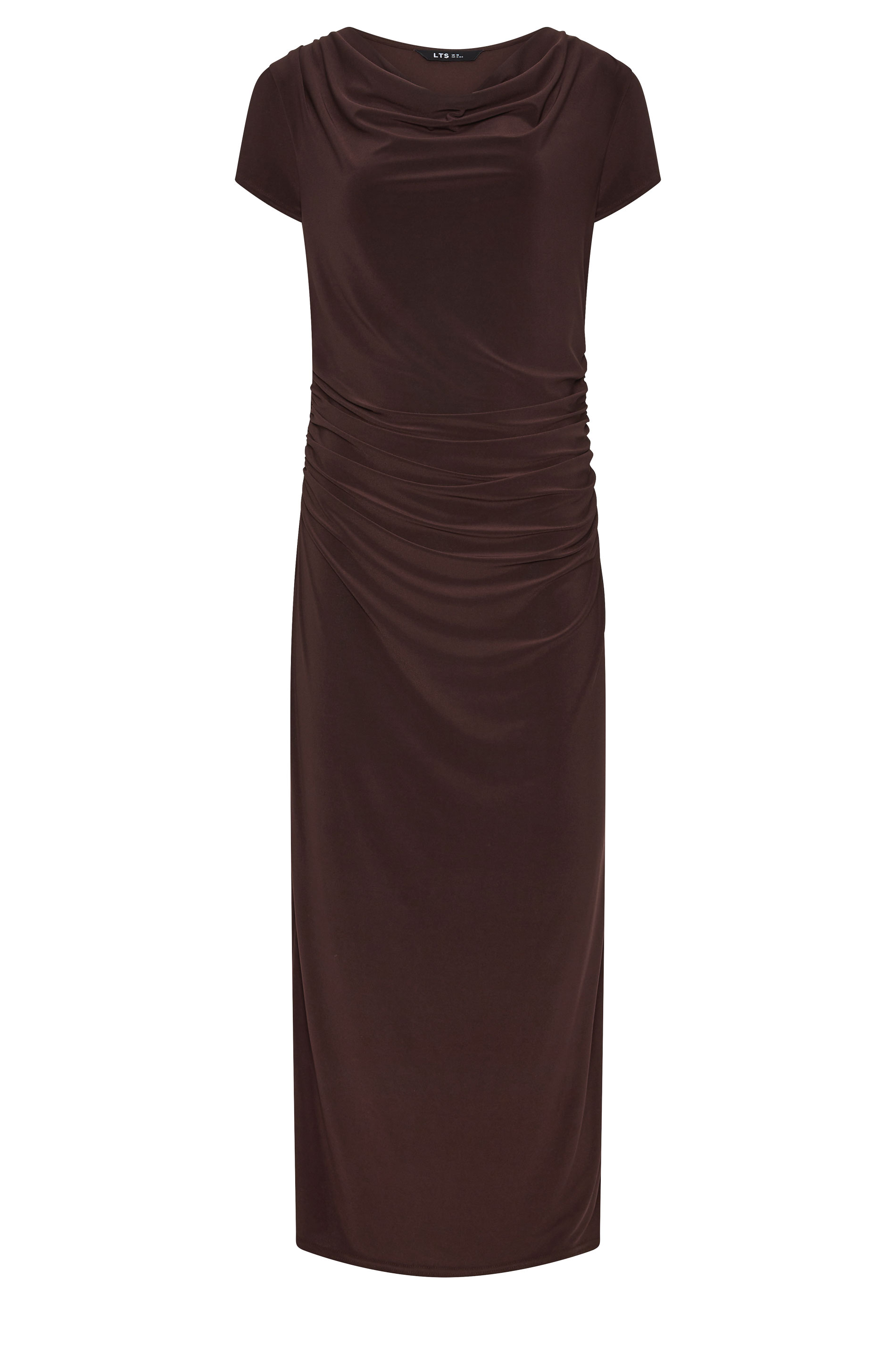LTS Tall Women's Brown Draped Maxi Dress | Long Tall Sally 5