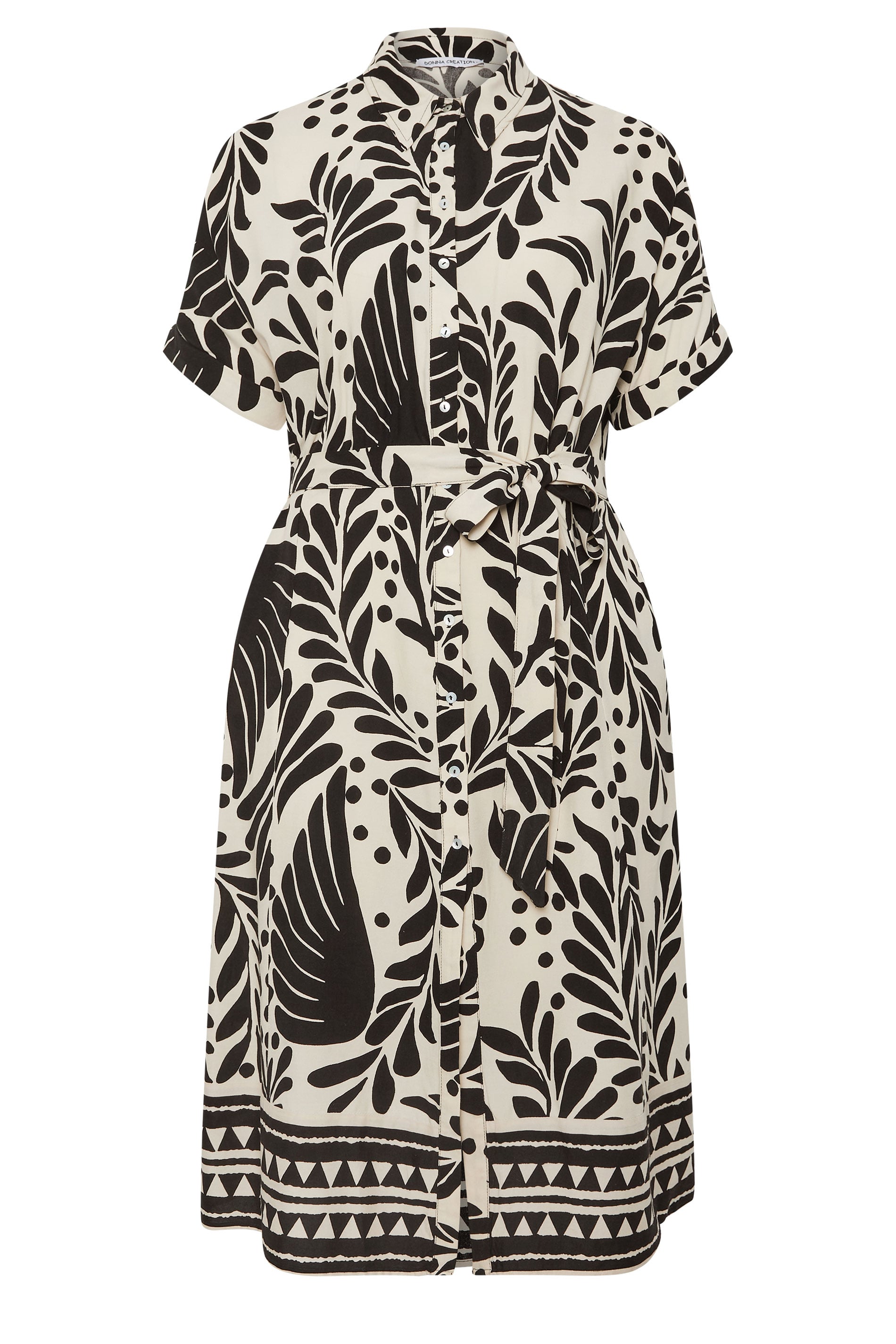 EVANS Plus Size Black Abstract Shirt Dress | Evans 6