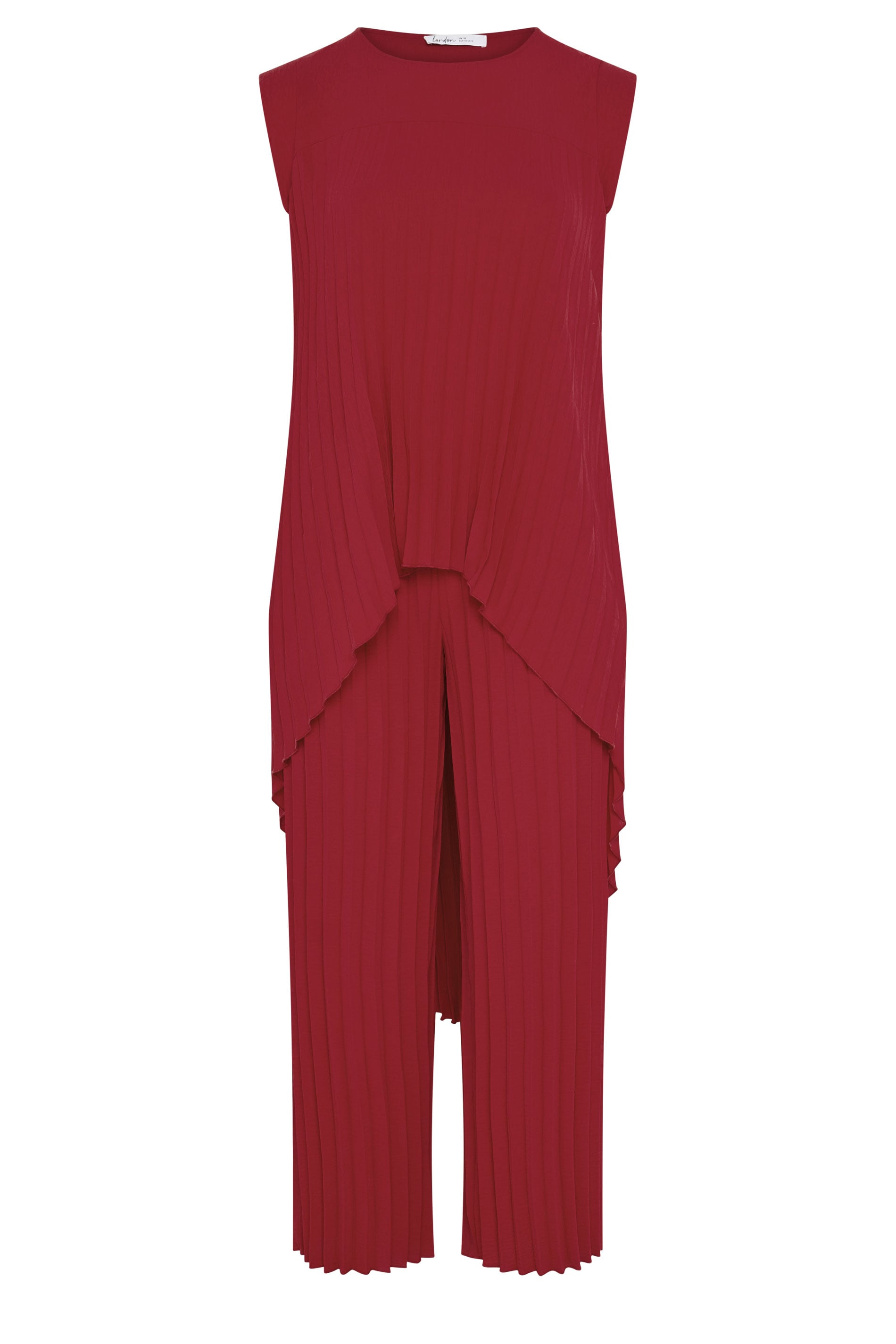 YOURS LONDON Plus Size Red Pleated Set | Yours Clothing 6
