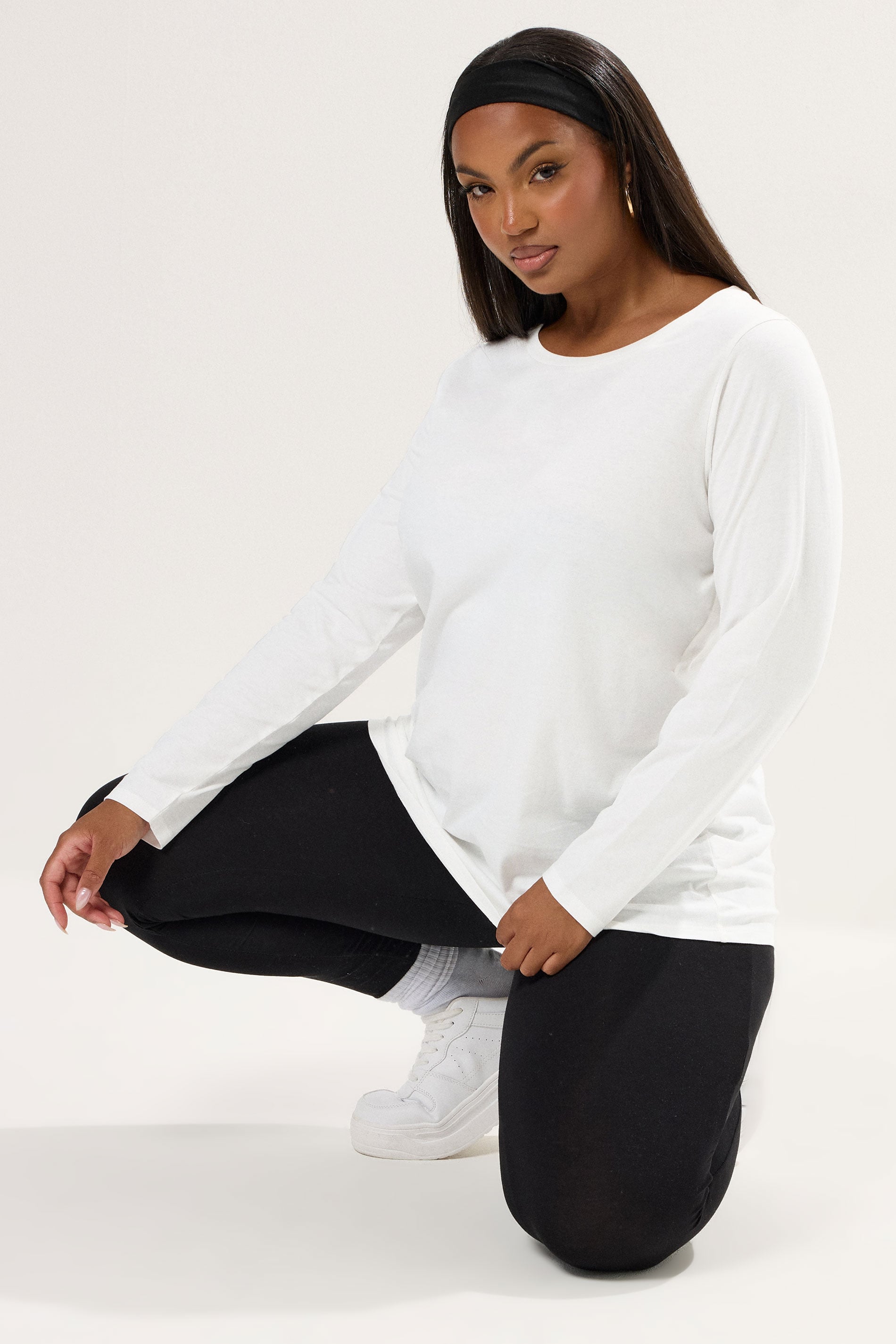 YOURS Plus Size 3 PACK White Core T-Shirt Essentials Set | Yours Clothing 5