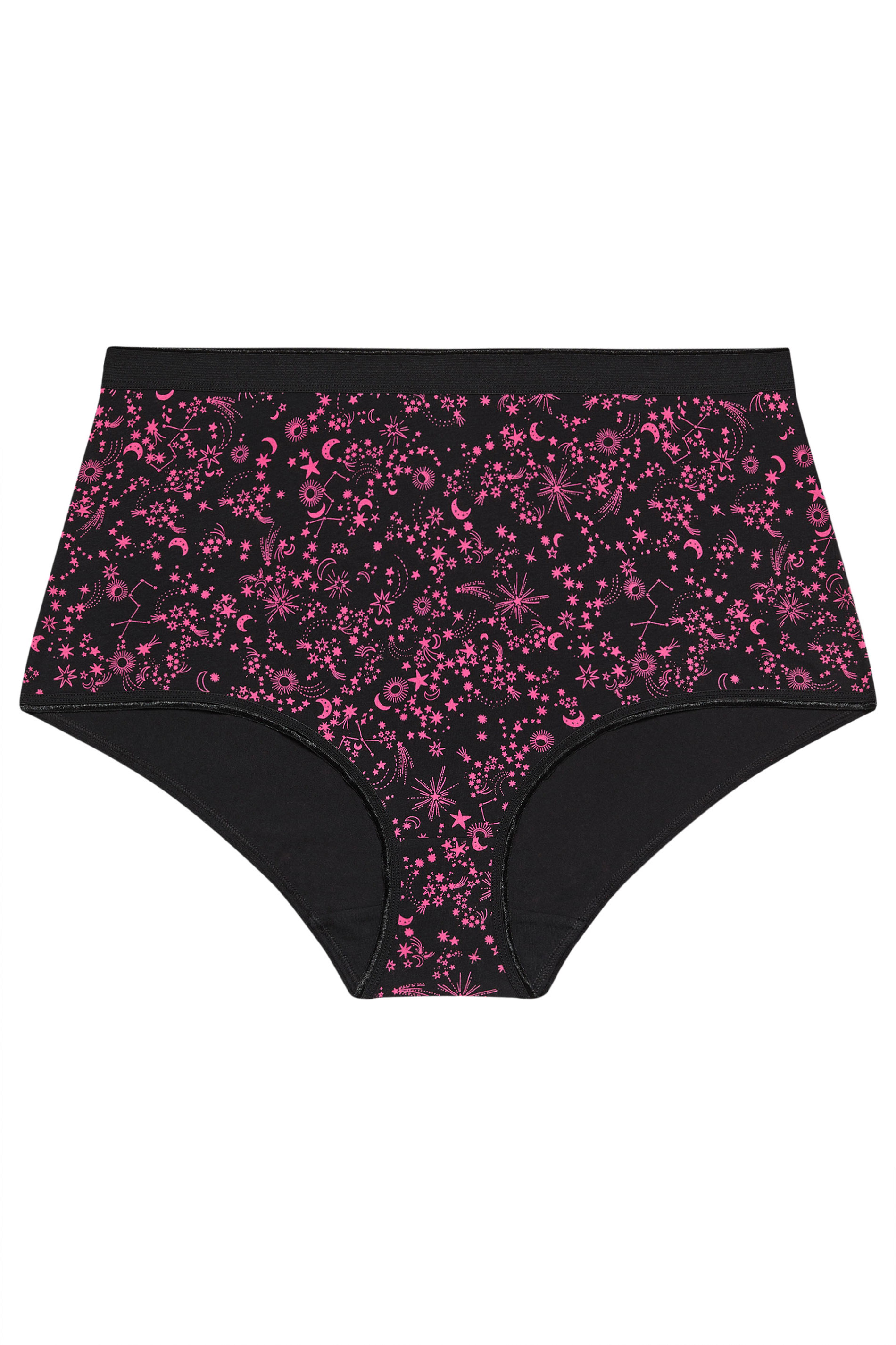 YOURSET 5 PACK Plus Size Pink Celestial Print Full Briefs | Yours Clothing 9