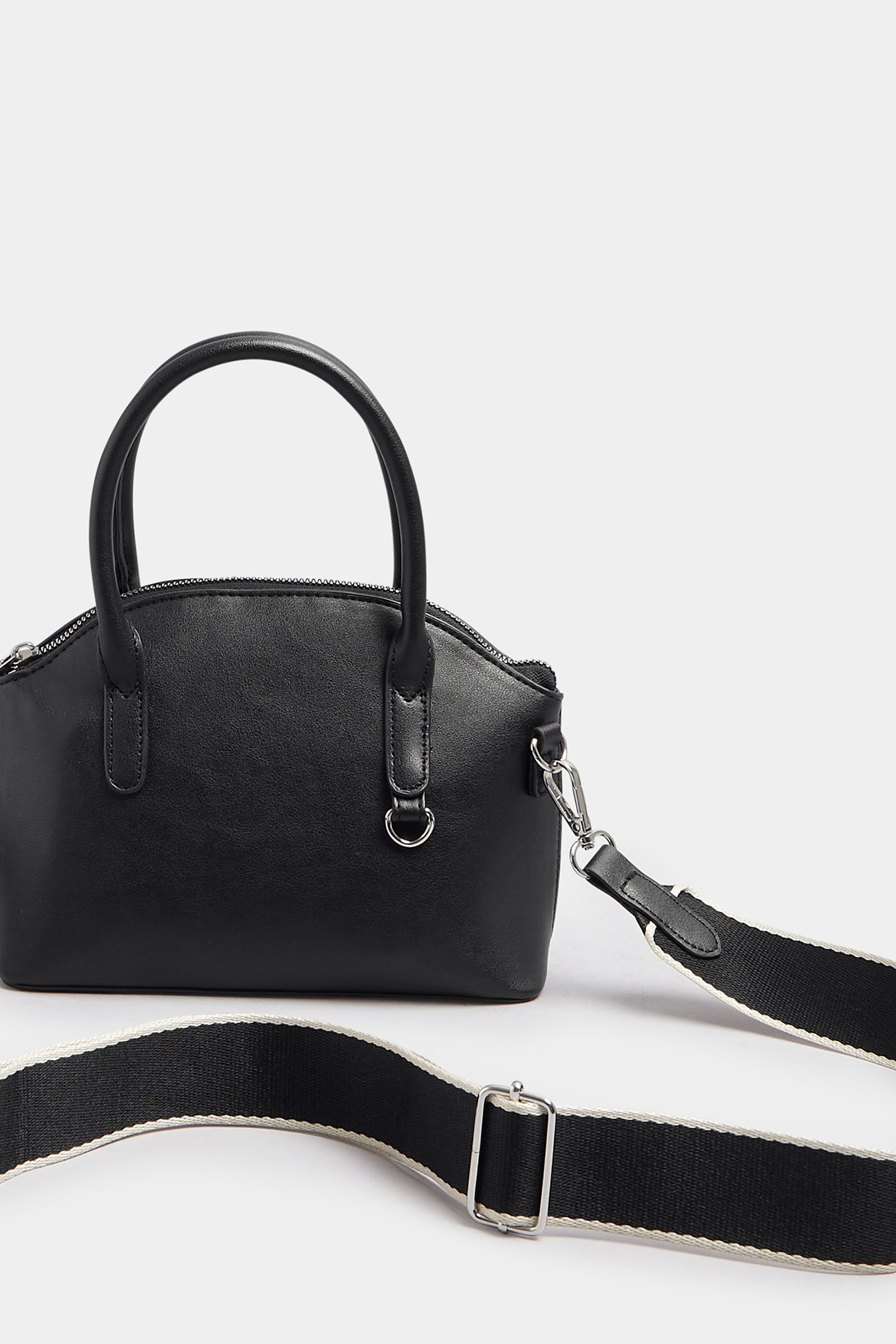 Black Contrast Strap Cross Body Bag | Yours Clothing 2