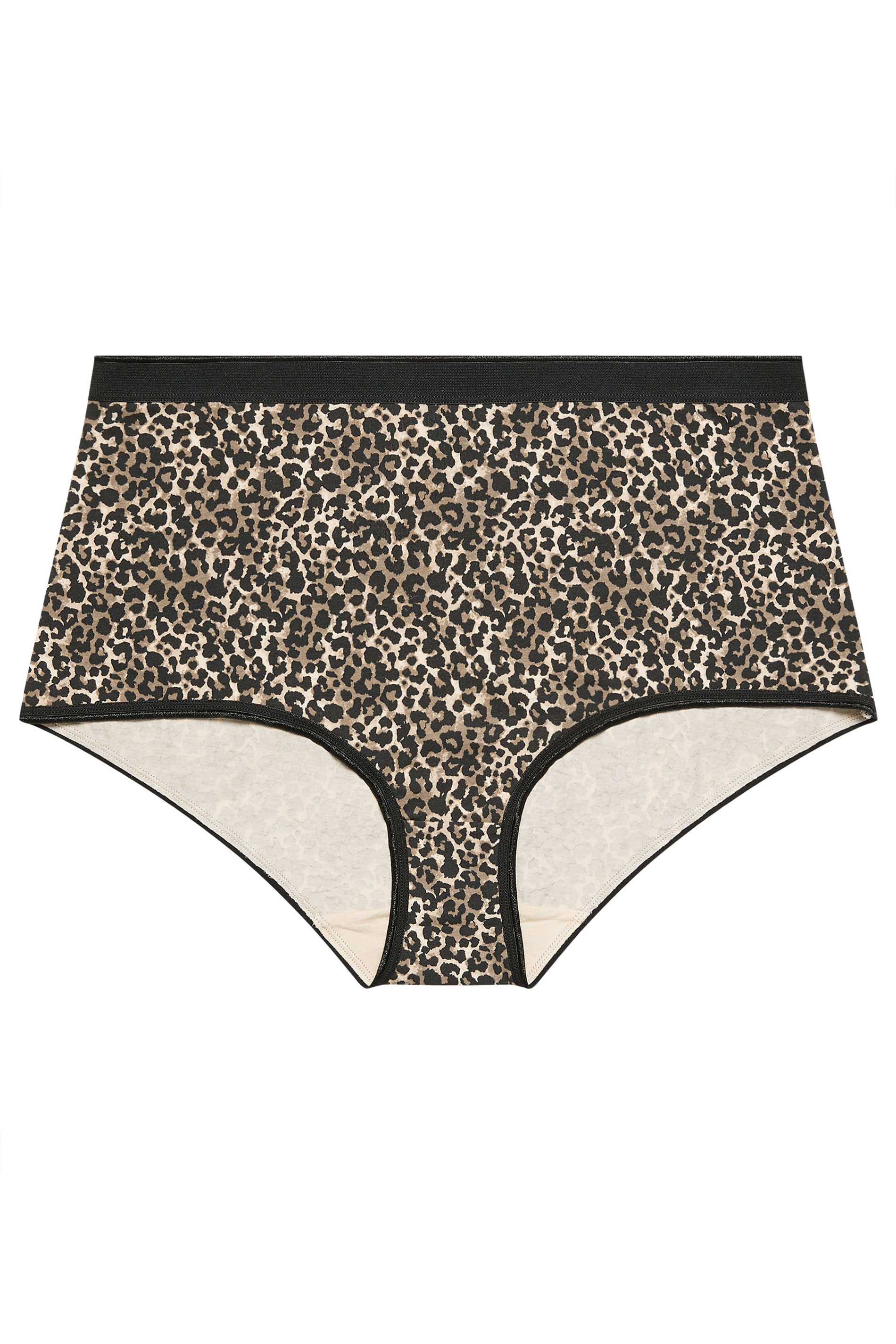 YOURSET 5 PACK Plus Size Black Animal Heart High Waisted Full Briefs | Yours Clothing 7