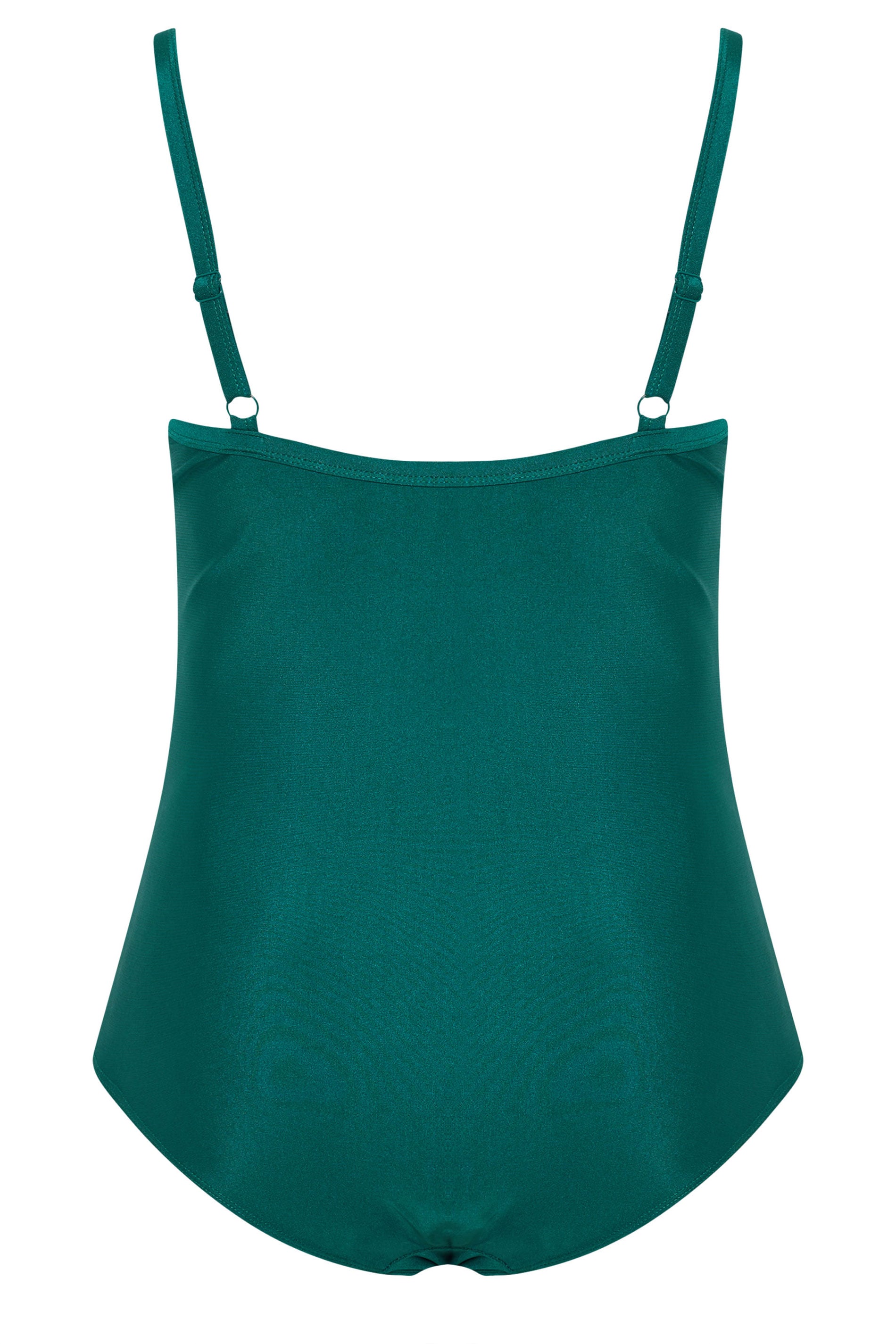 YOURS Plus Size Teal Green Crossover Super Sculpt Swimsuit | Yours Clothing 7
