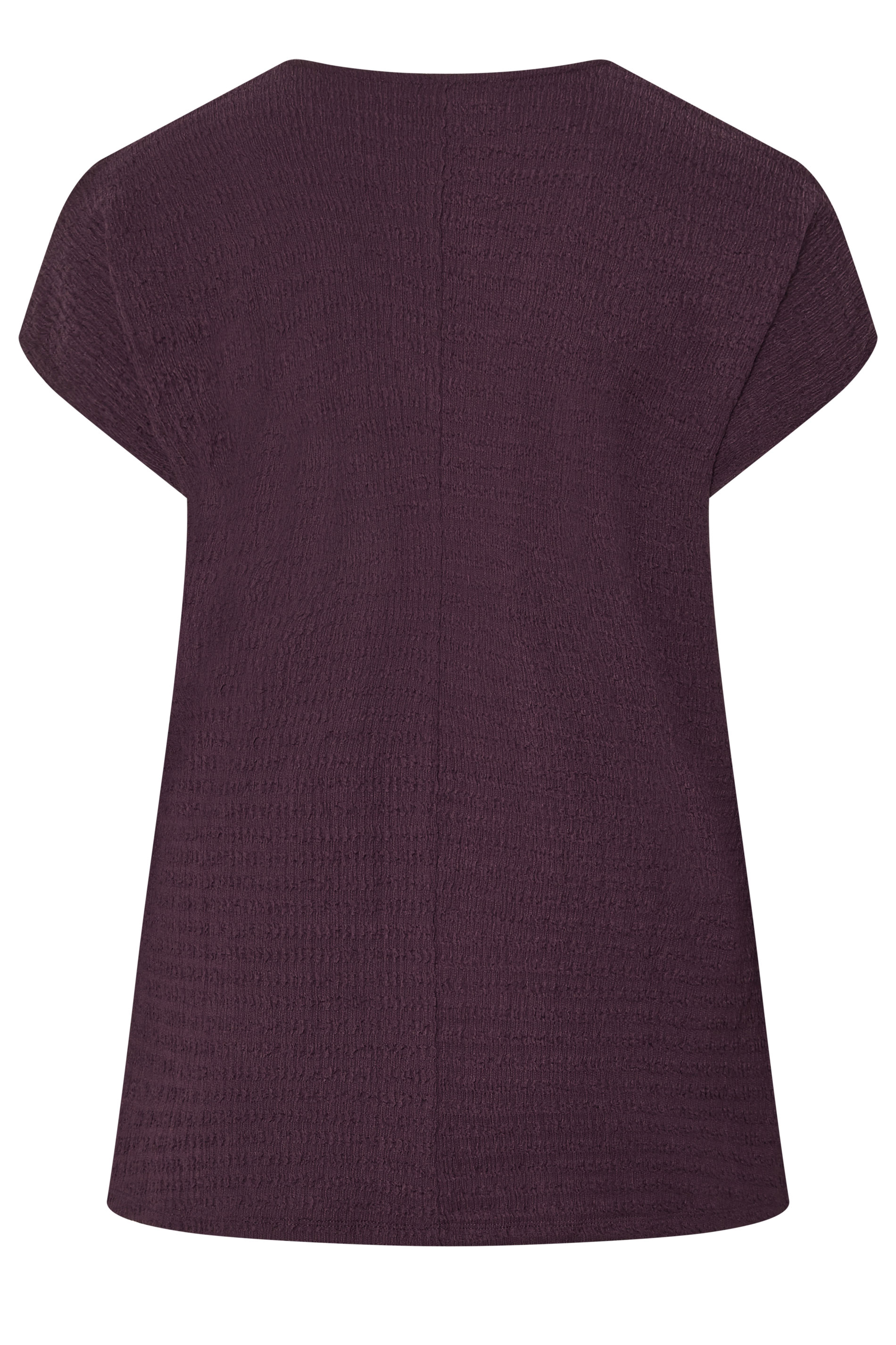 YOURS Plus Size Purple Textured T-Shirt | Yours Clothing 7