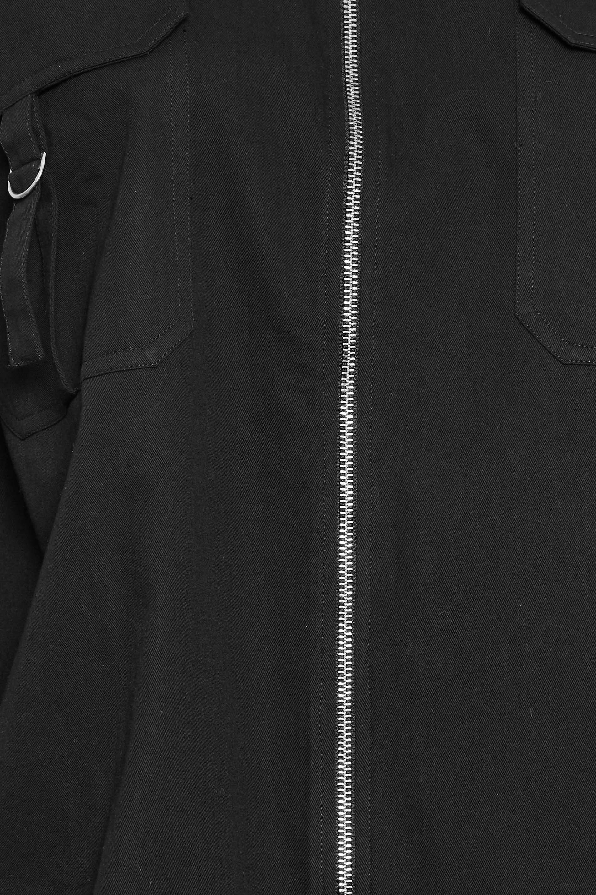 LIMITED COLLECTION Plus Size Black Utility Bomber Jacket | Yours Clothing 5