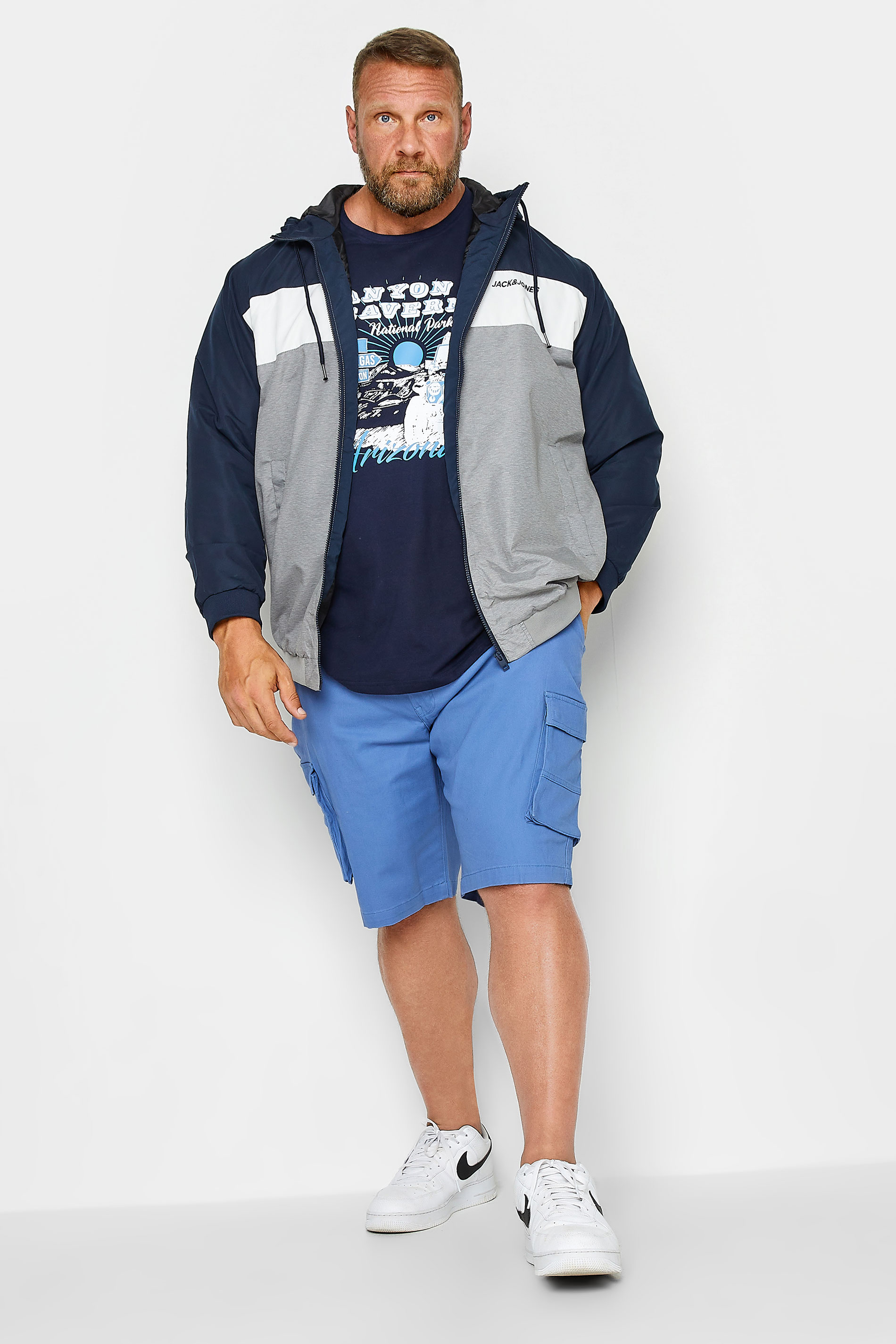 BadRhino Big & Tall Blue Cargo Shorts | BadRhino 1