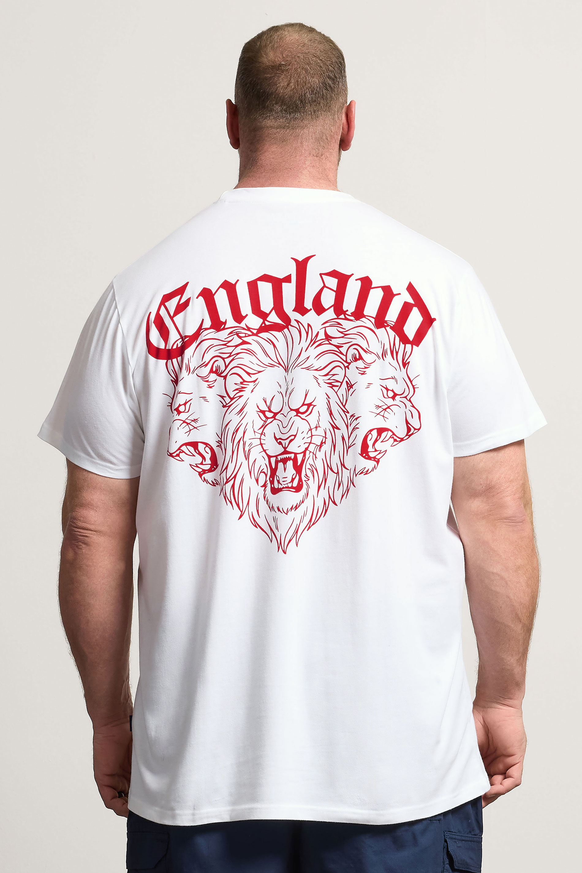 BadRhino Big & Tall White Extra Long England T-Shirt | BadRhino 2