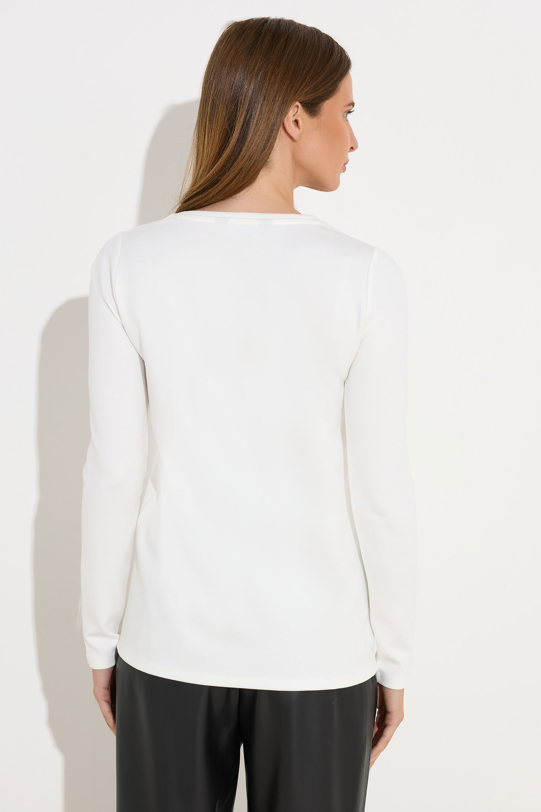 STAR Ivory White Asymmetric Eyelet Detail Top | StarByJM 2