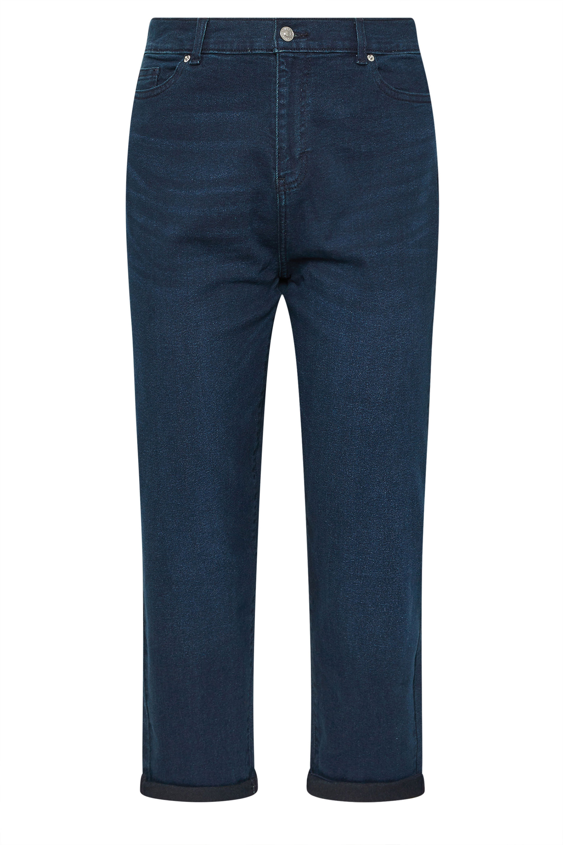 YOURS Plus Size Dark Blue Boyfriend Jeans | Yours Clothing 5