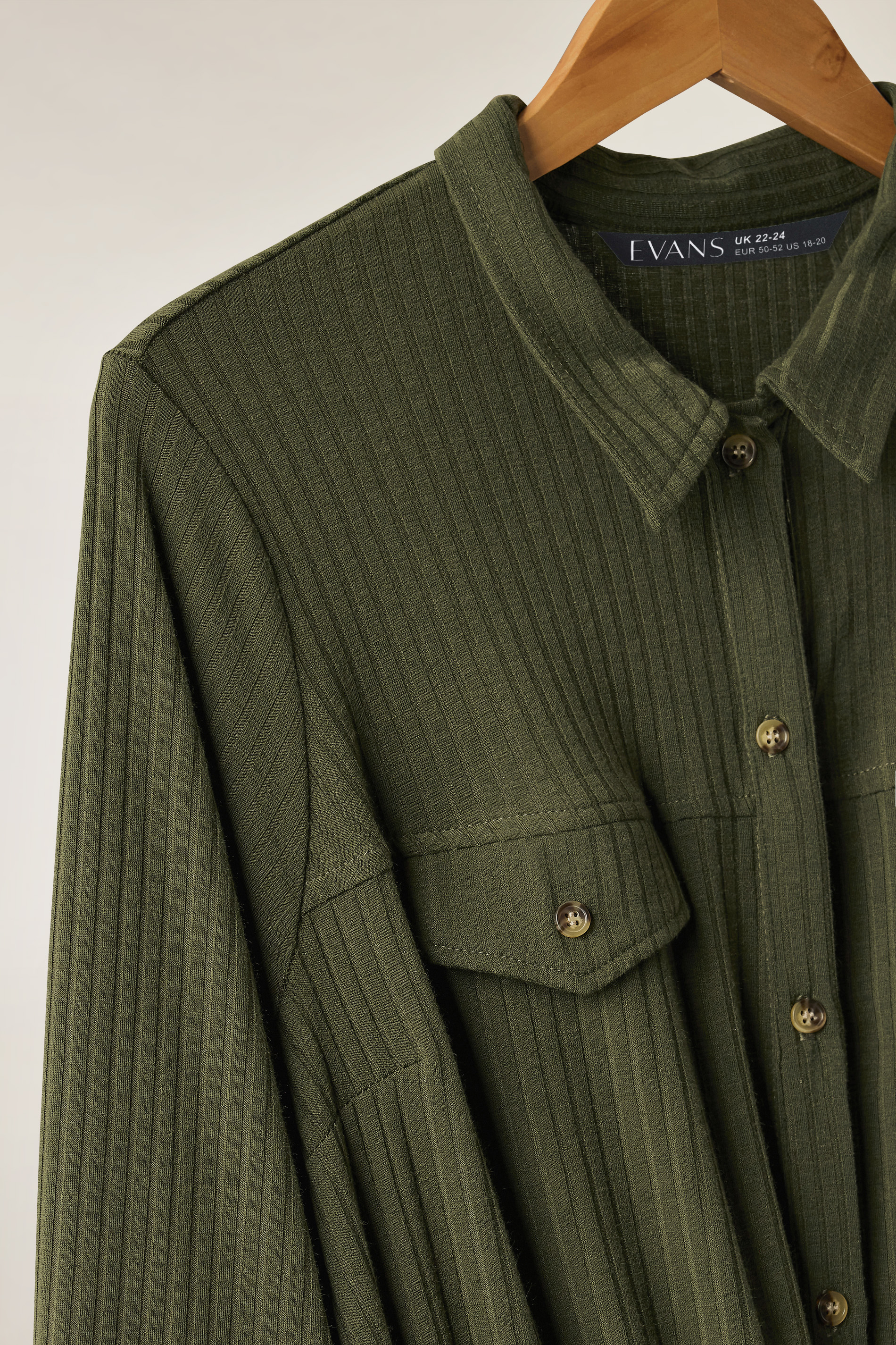 LIMITED COLLECTION Plus Size Khaki Green Utility Shirt Dress